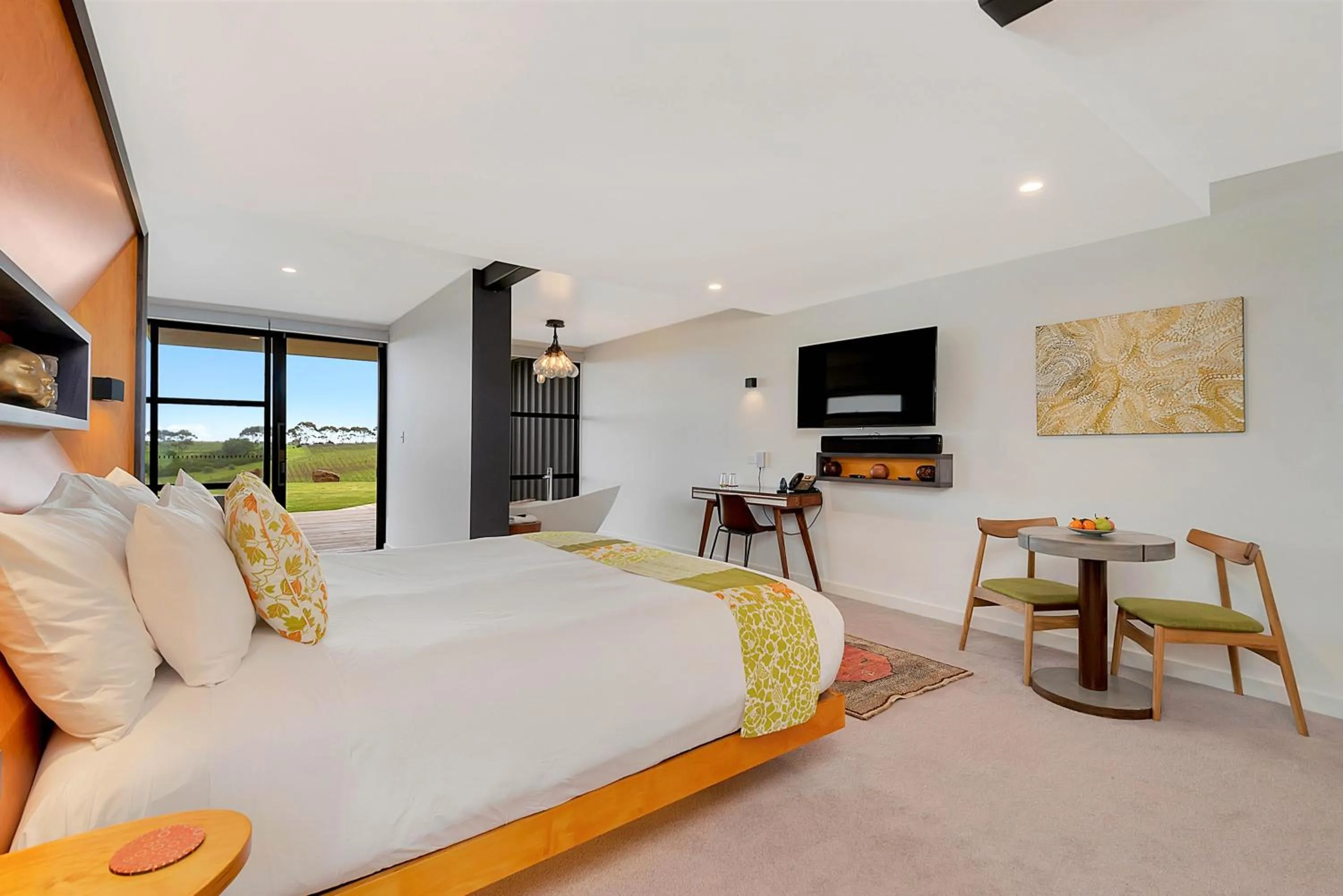 Bed in Hotel California Road at Inkwell Wines