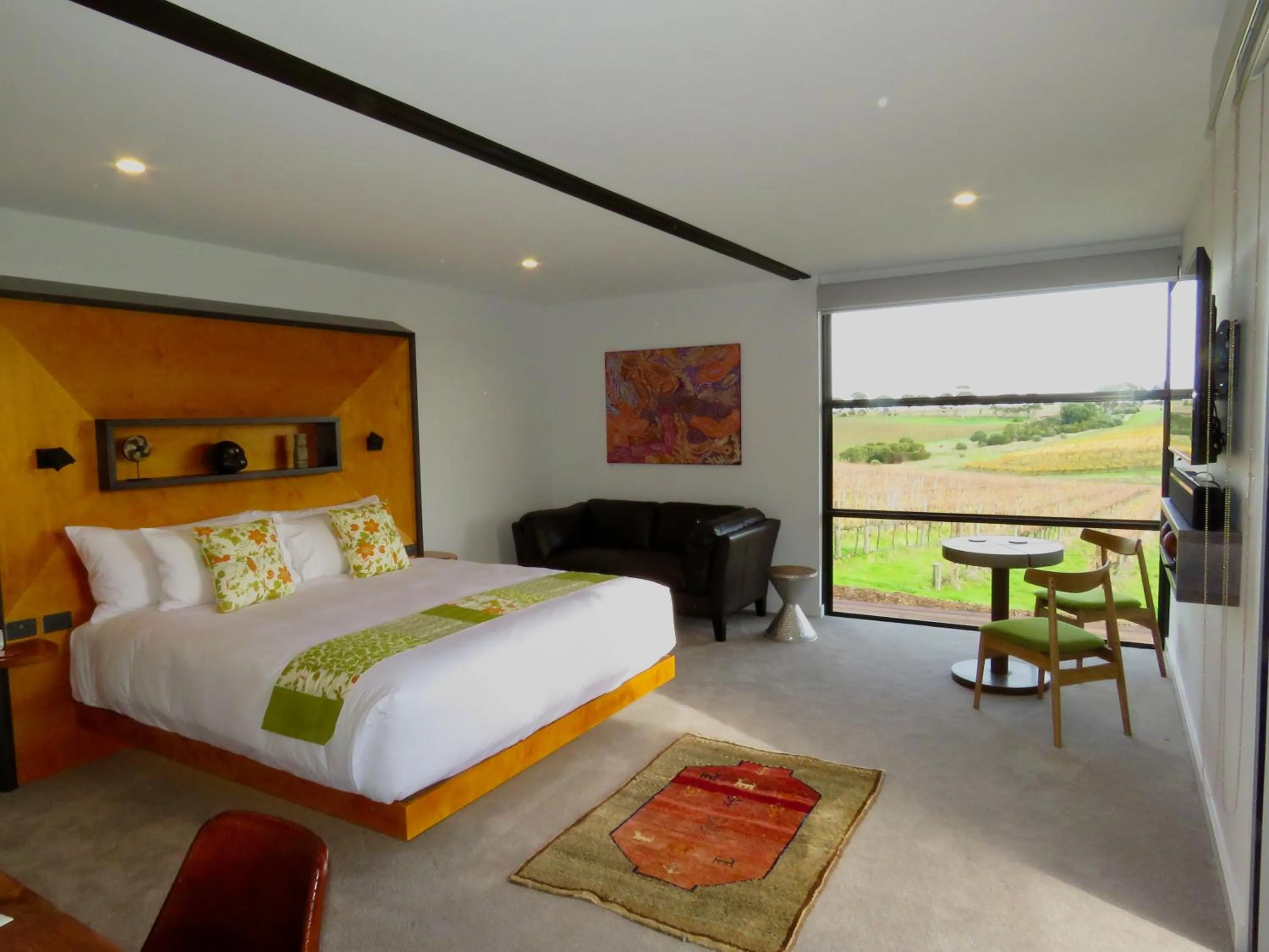 Bed in Hotel California Road at Inkwell Wines