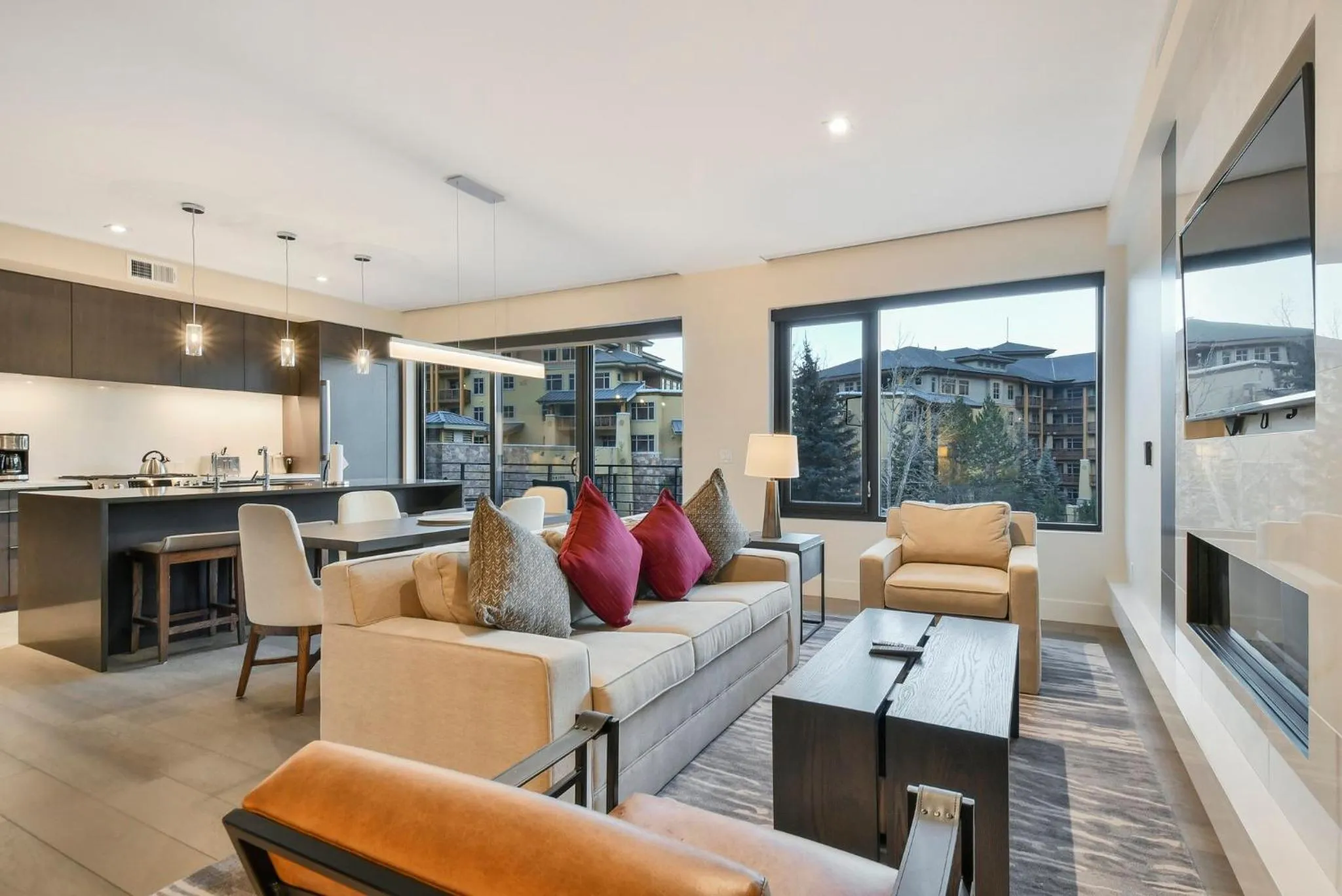 Living room in Lift Park City Condominiums