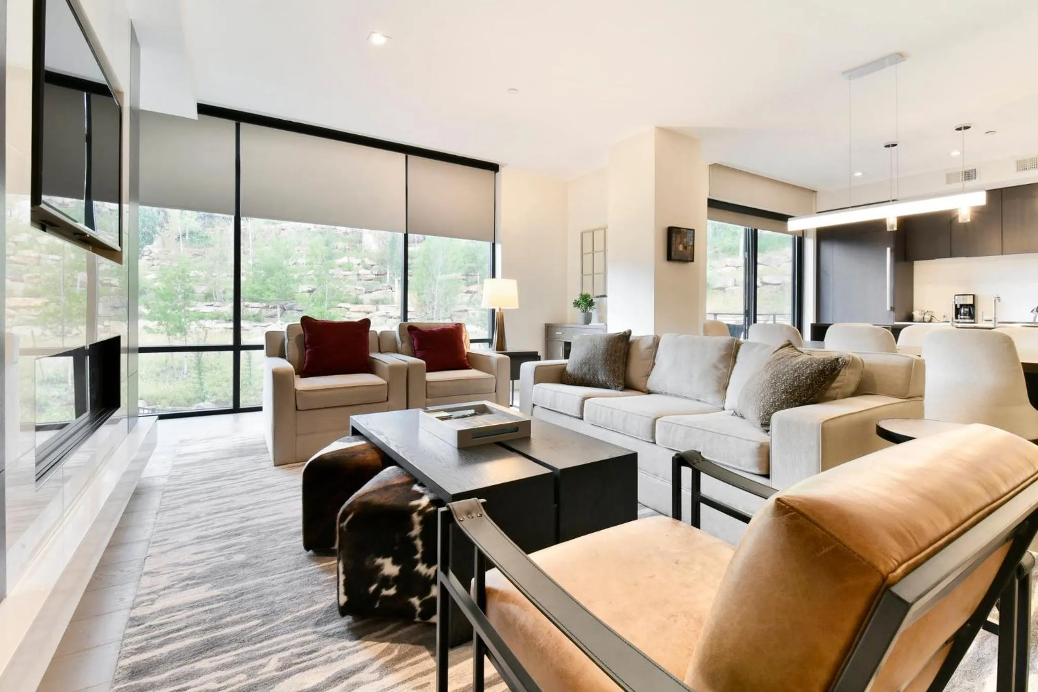 Living room in Lift Park City Condominiums