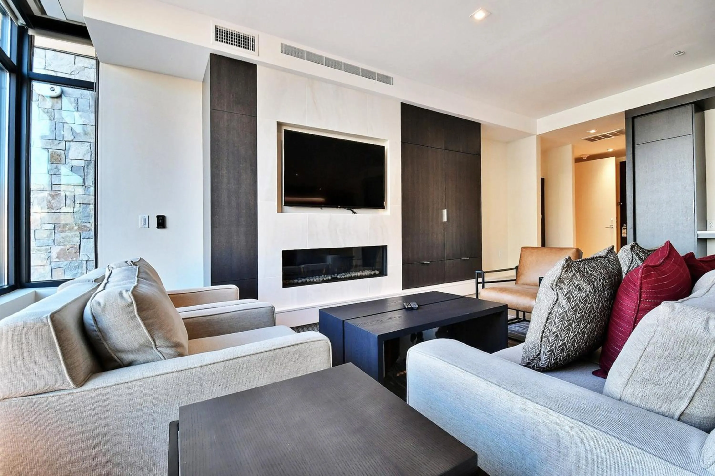 Living room in Lift Park City Condominiums