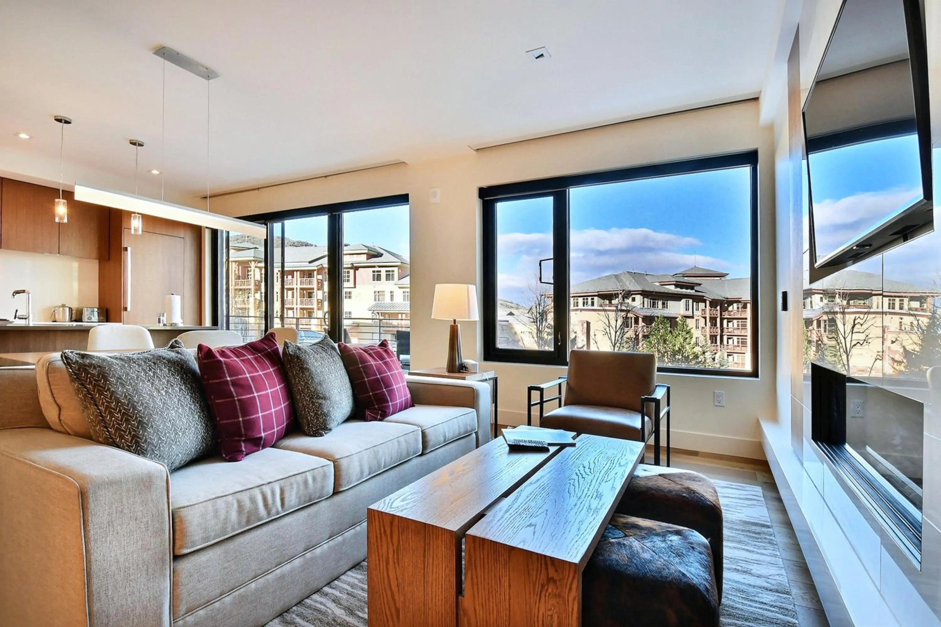 Living room in Lift Park City Condominiums