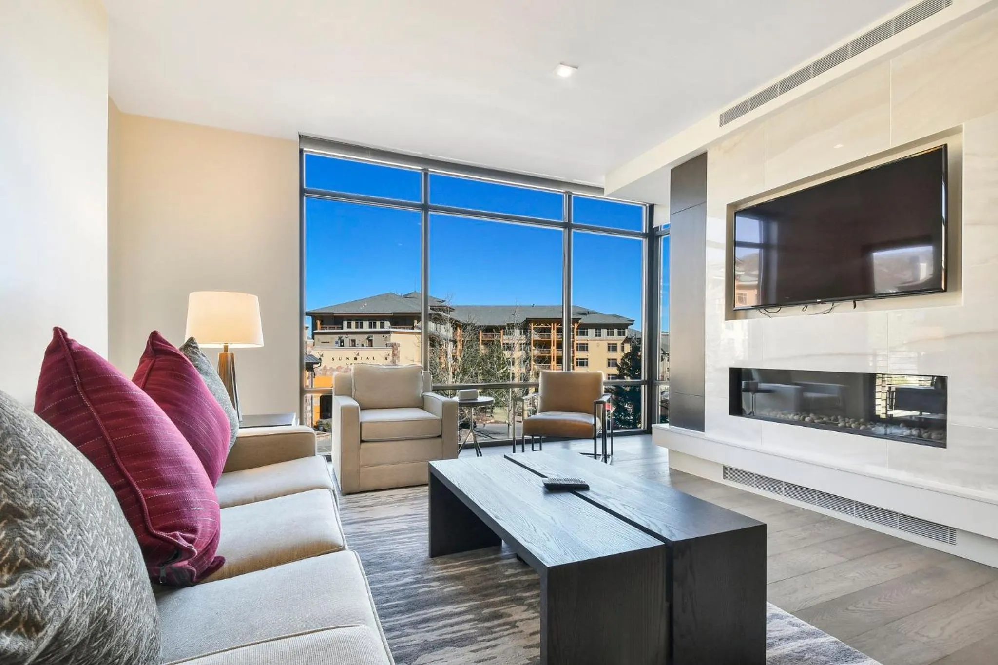 Living room in Lift Park City Condominiums