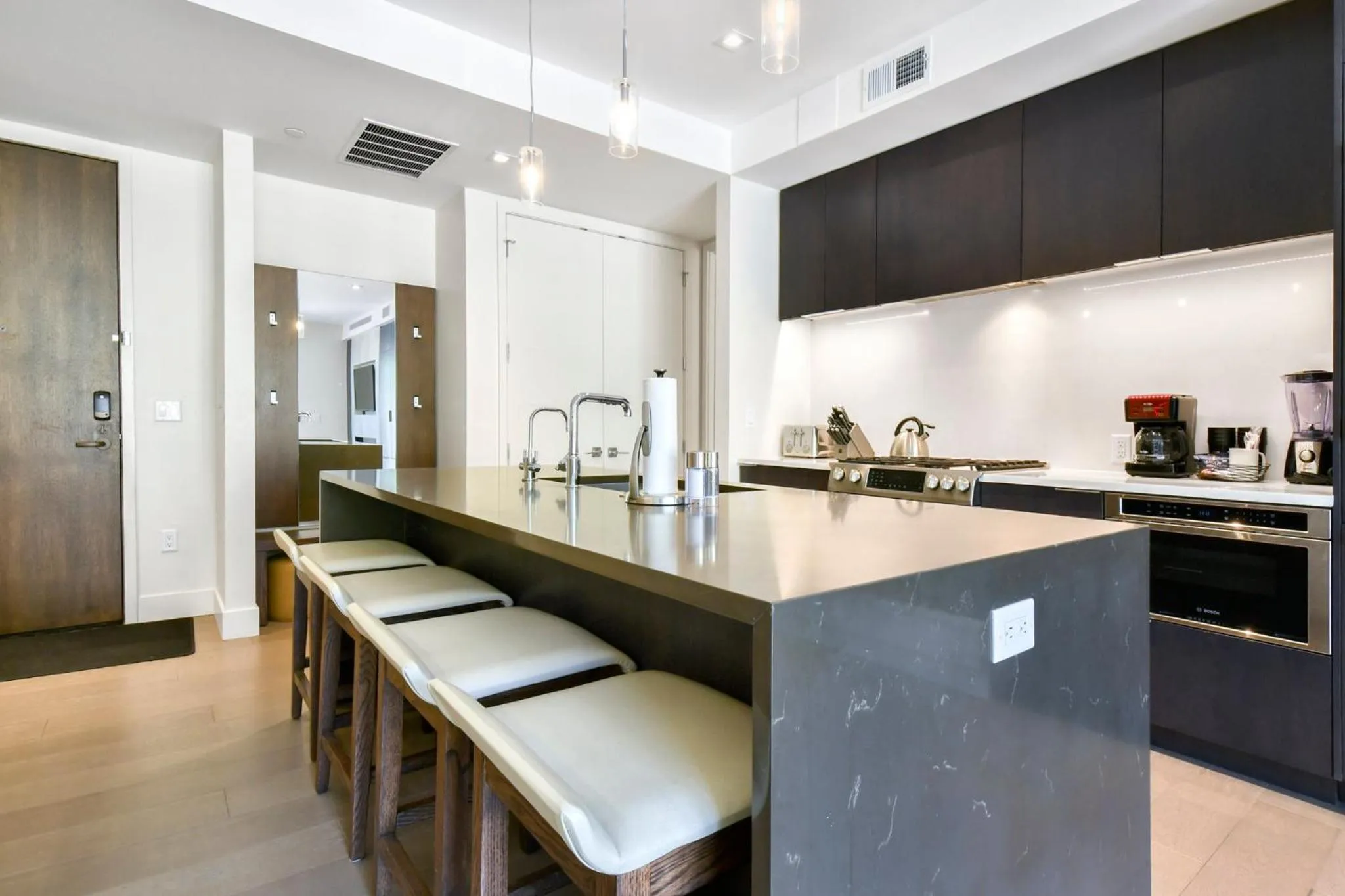 Communal kitchen in Lift Park City Condominiums
