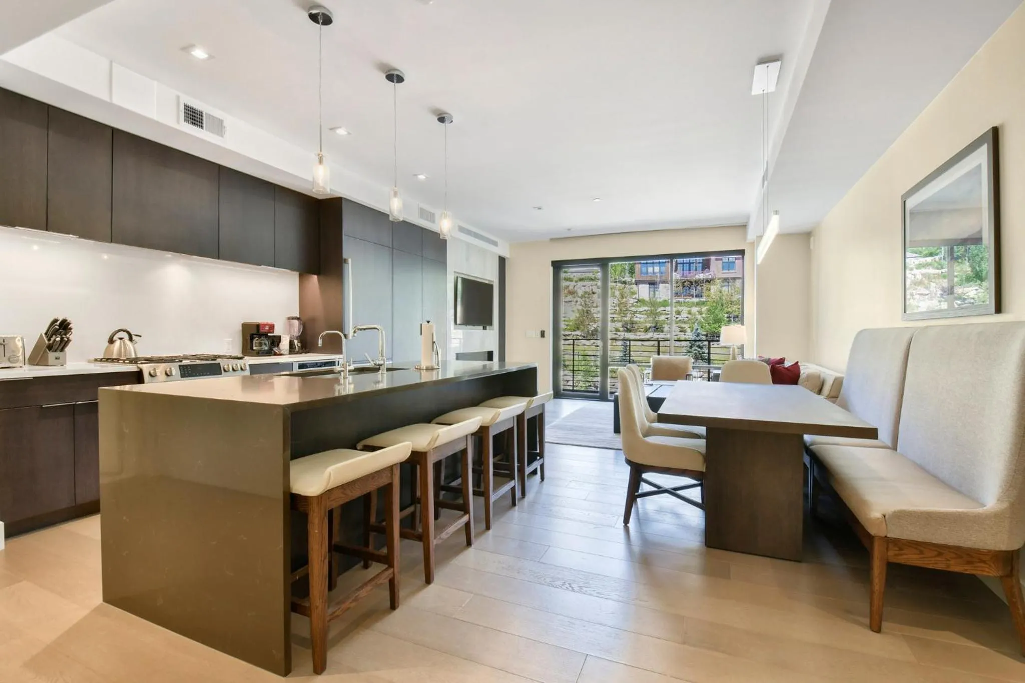 Communal kitchen in Lift Park City Condominiums