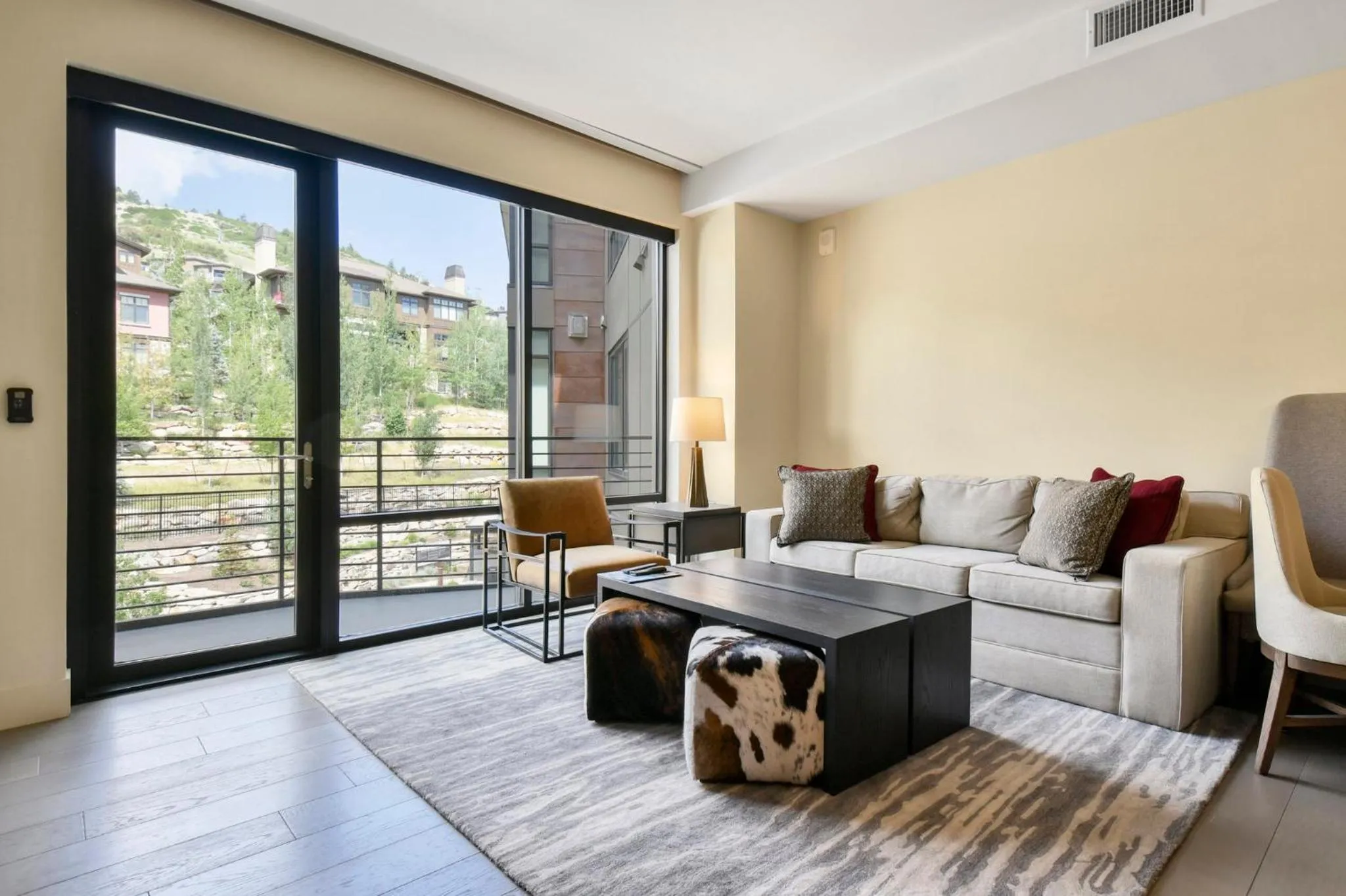 Living room in Lift Park City Condominiums