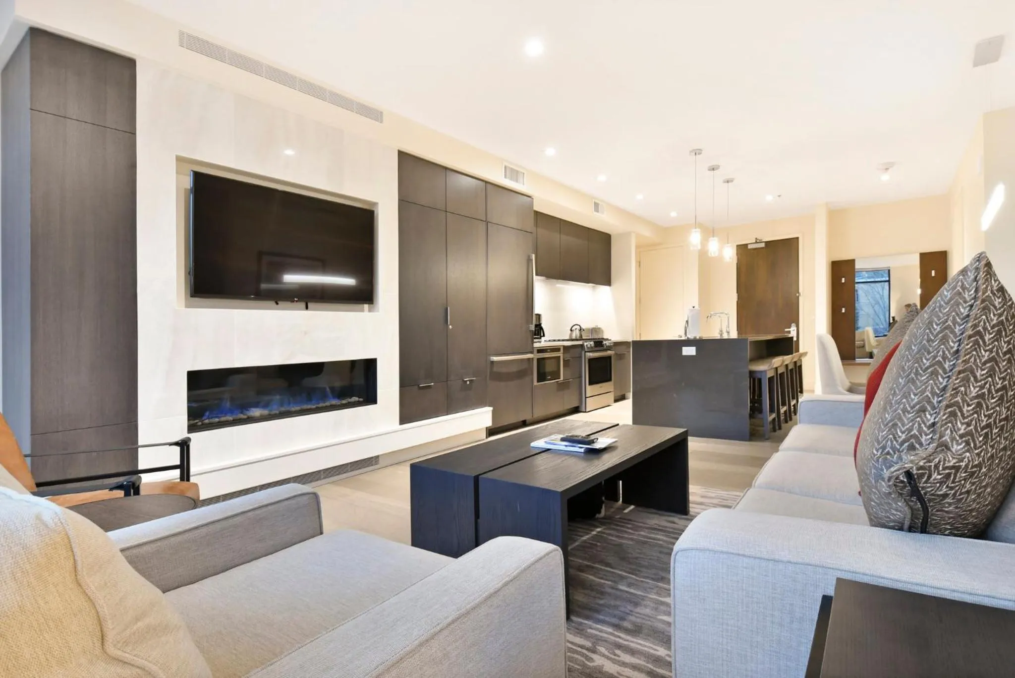 Living room in Lift Park City Condominiums