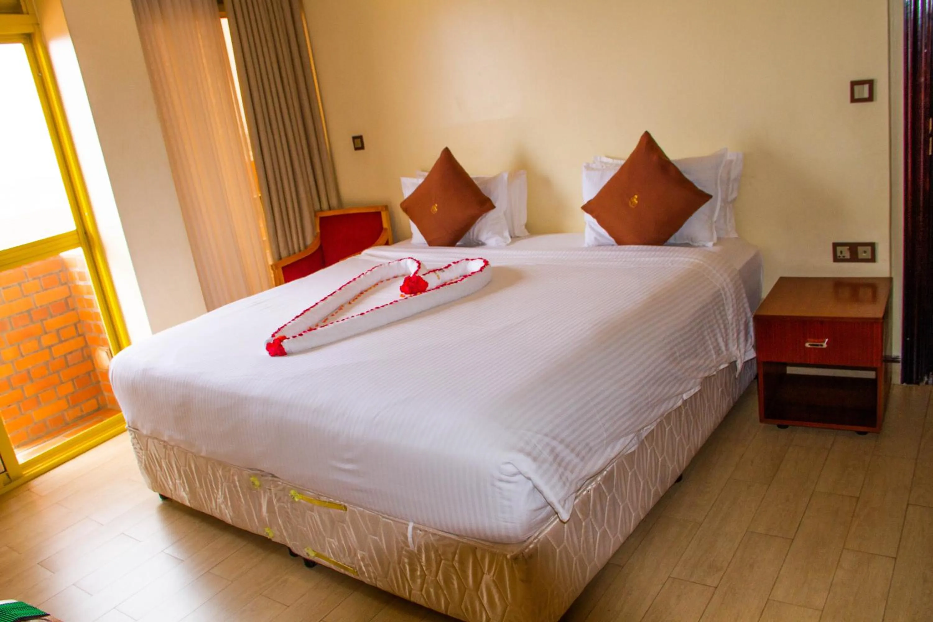 Bed in Sainte Famille Hotel