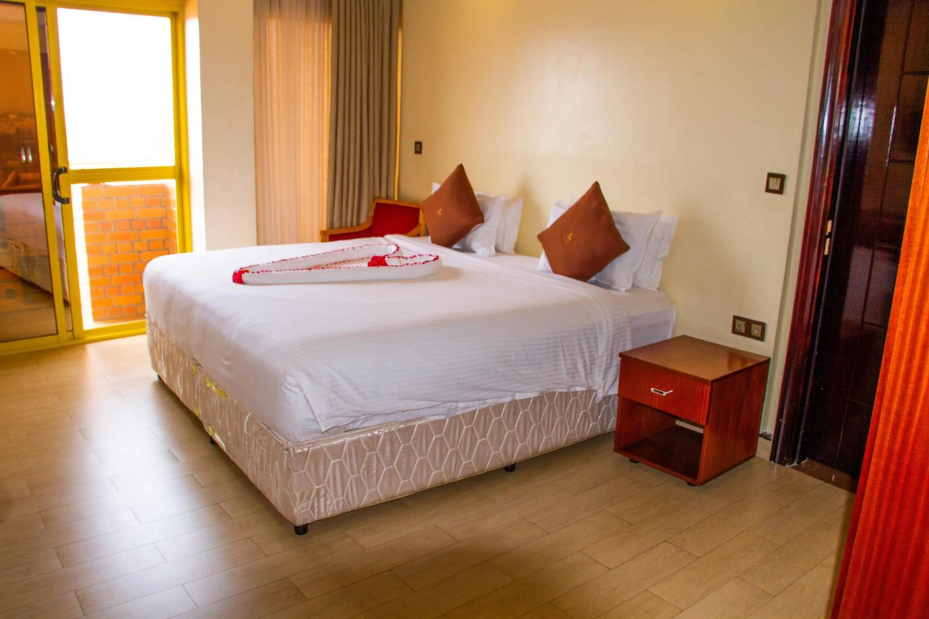 Bed in Sainte Famille Hotel