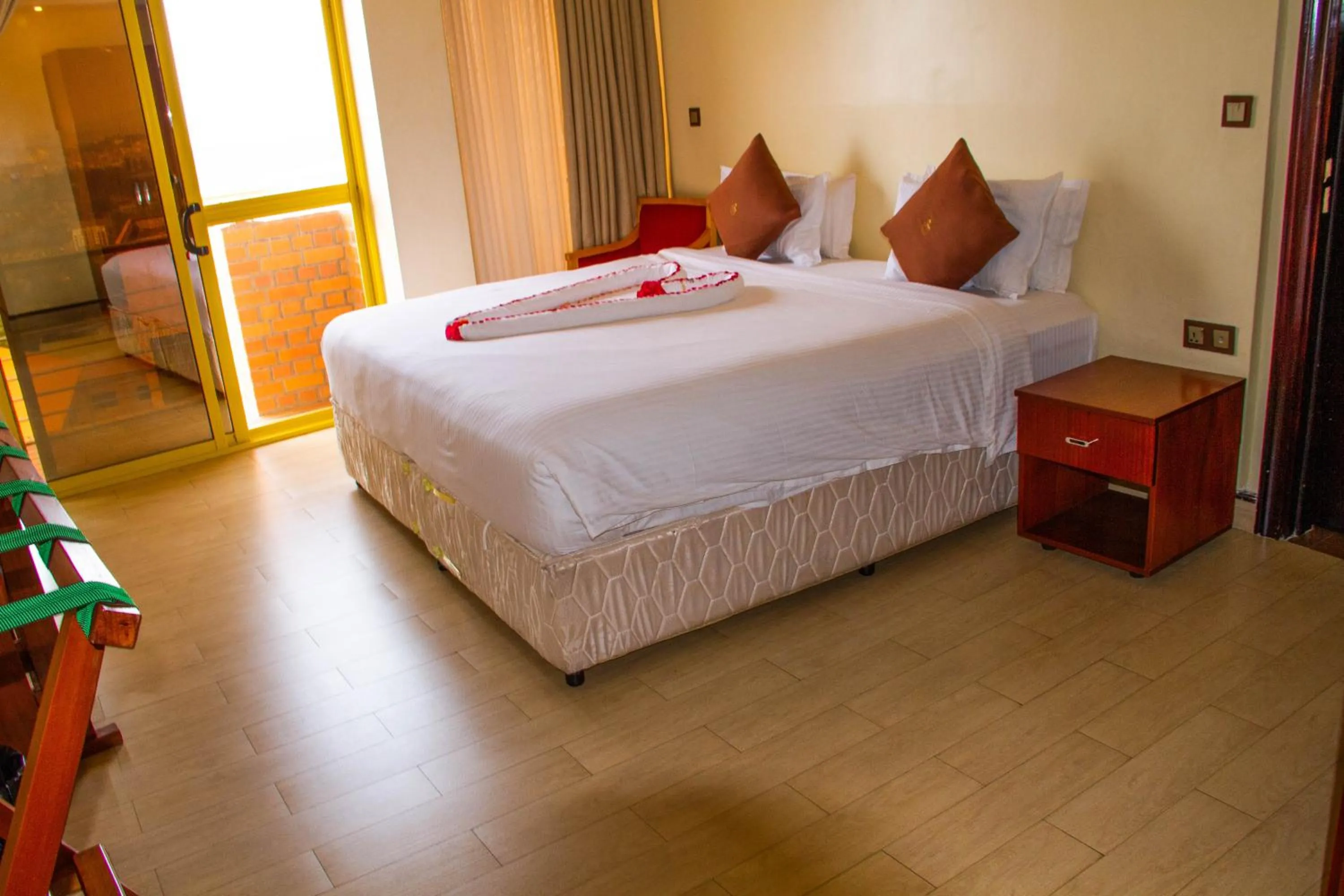 Bed in Sainte Famille Hotel