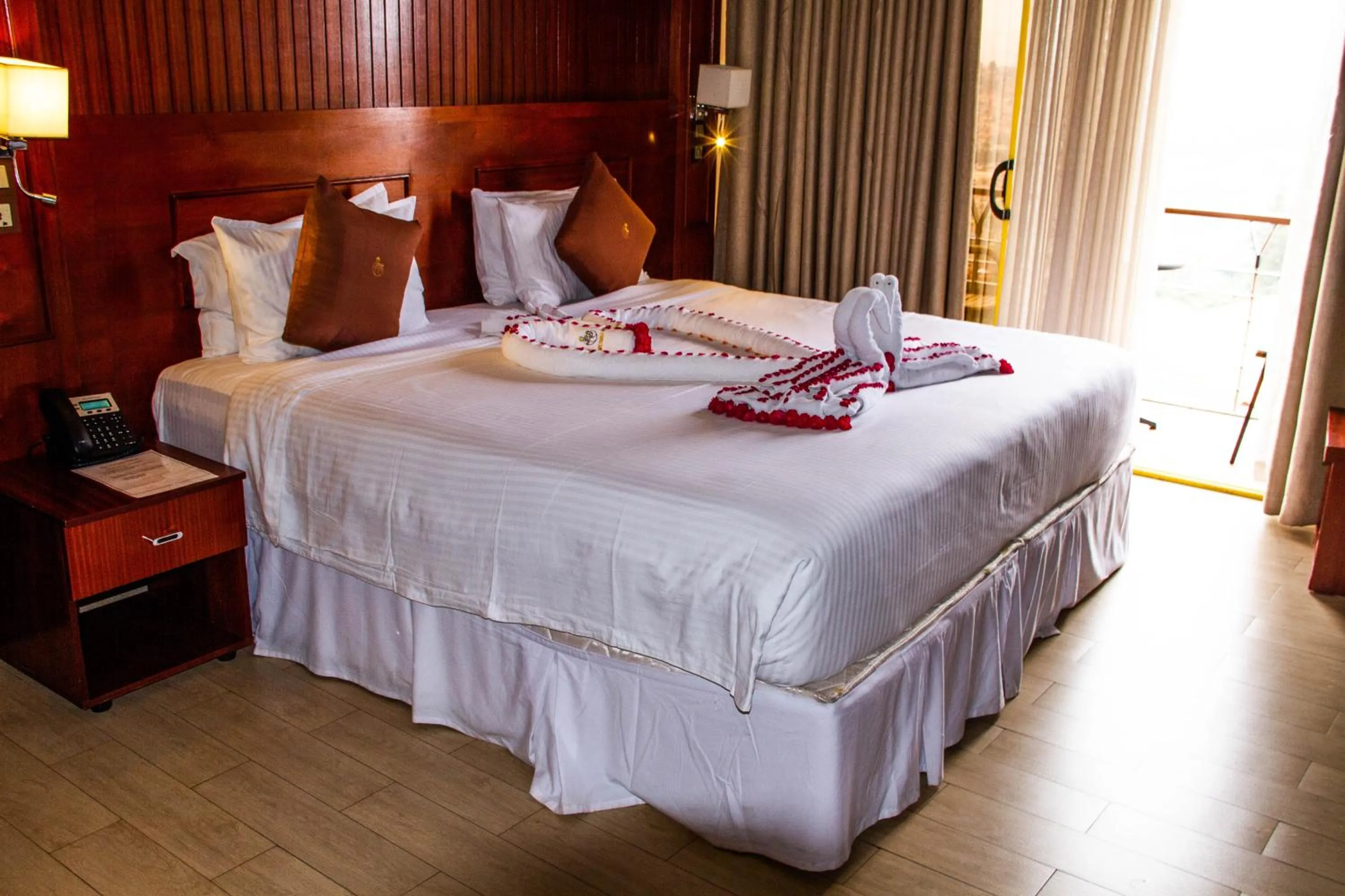 Bed in Sainte Famille Hotel