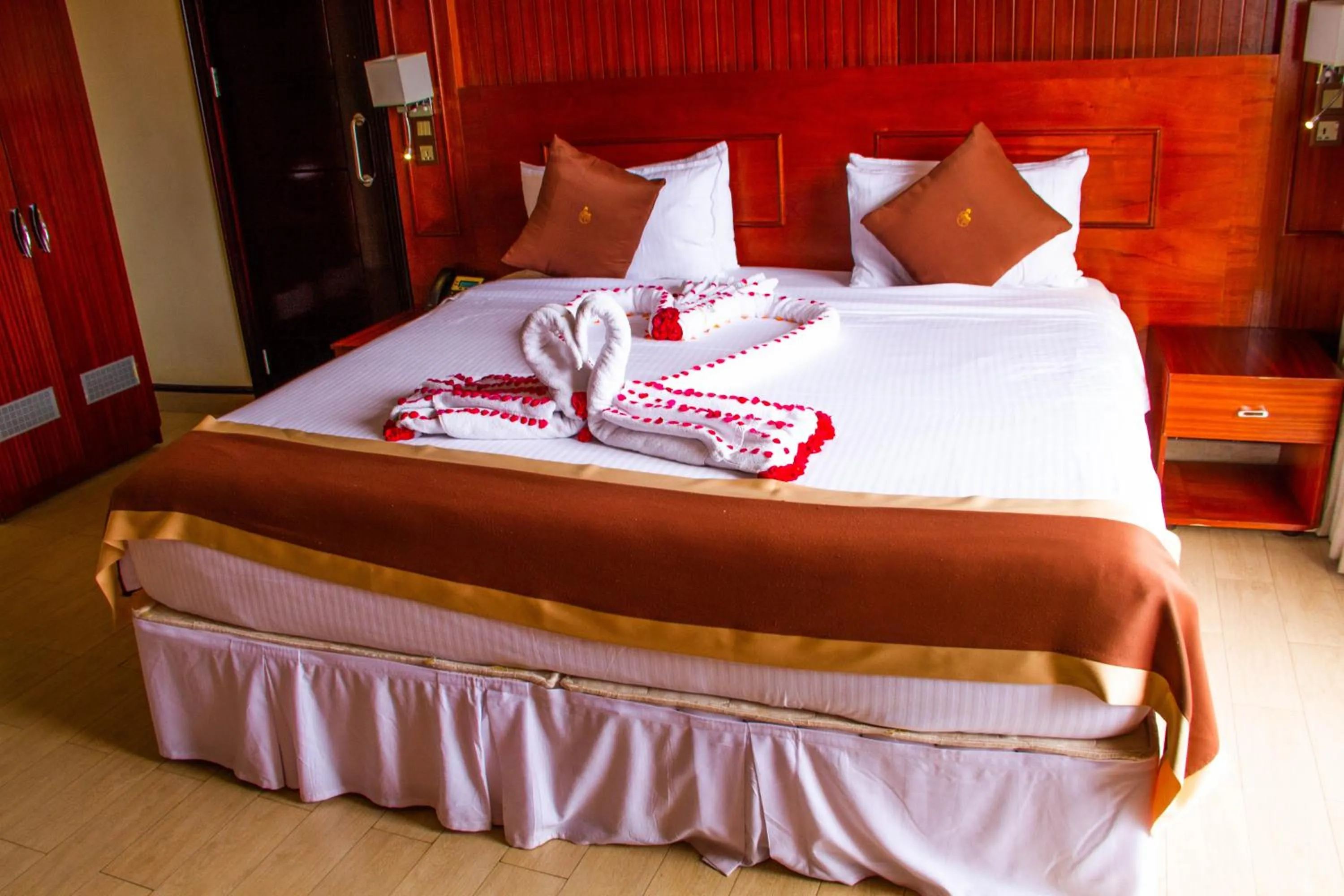 Bed in Sainte Famille Hotel