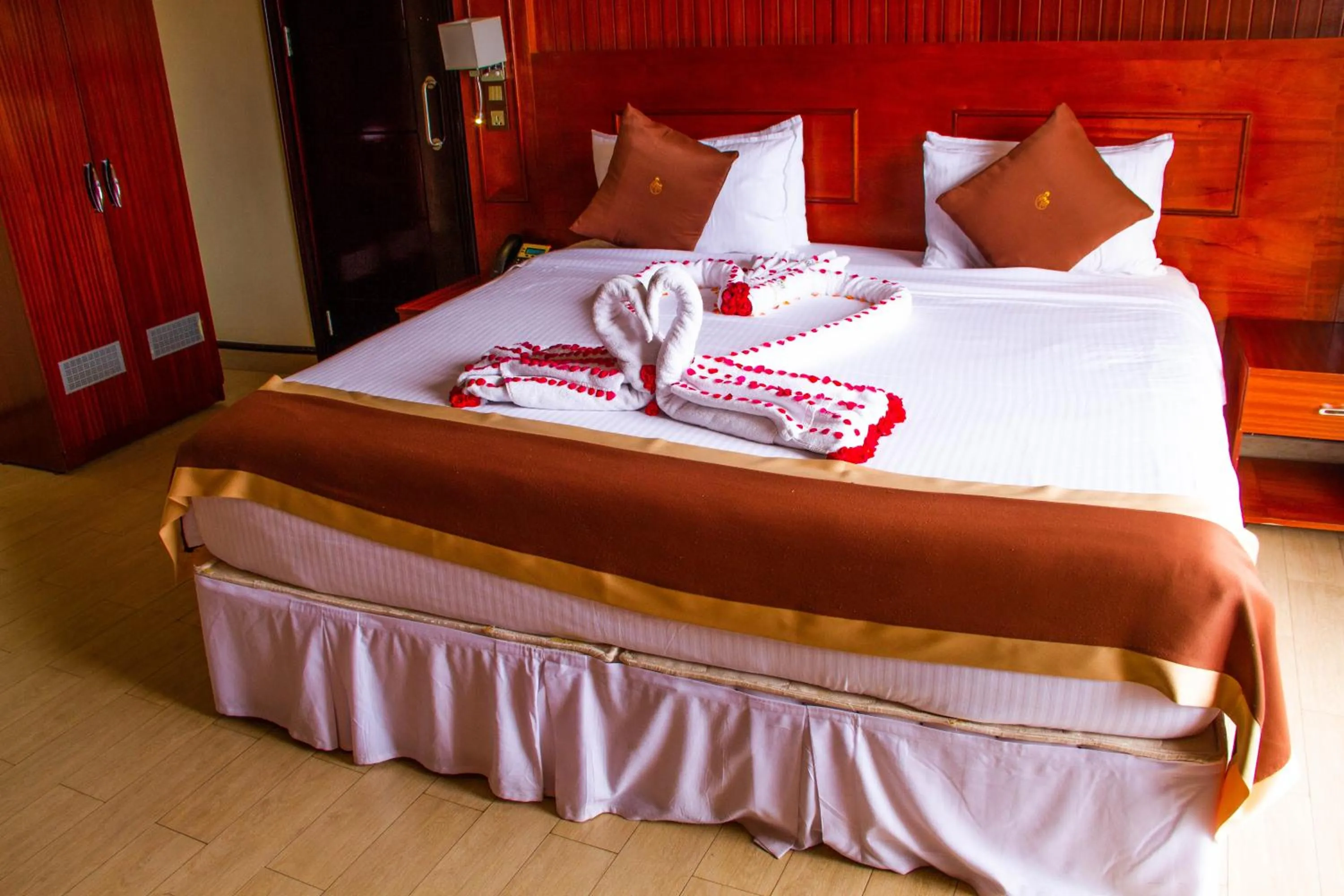 Bed in Sainte Famille Hotel