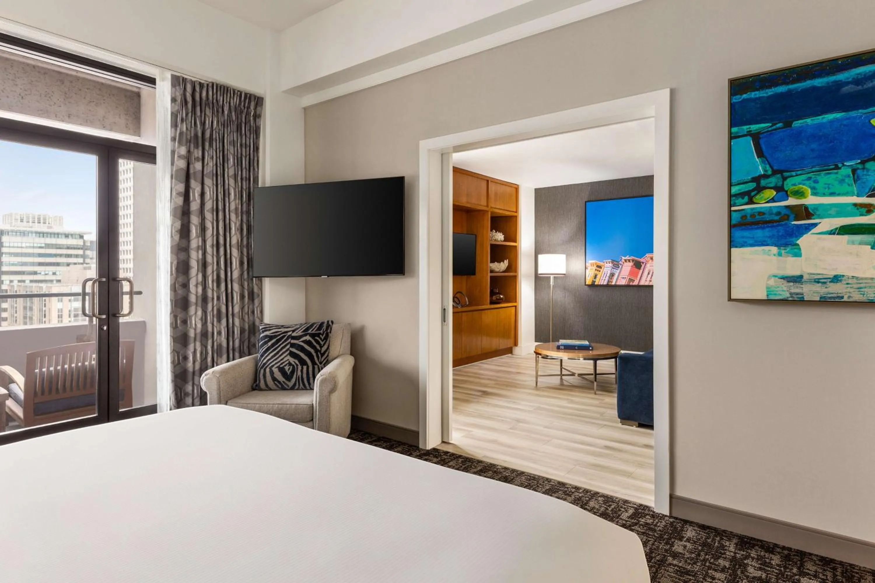 Bed in Hilton San Francisco Financial District