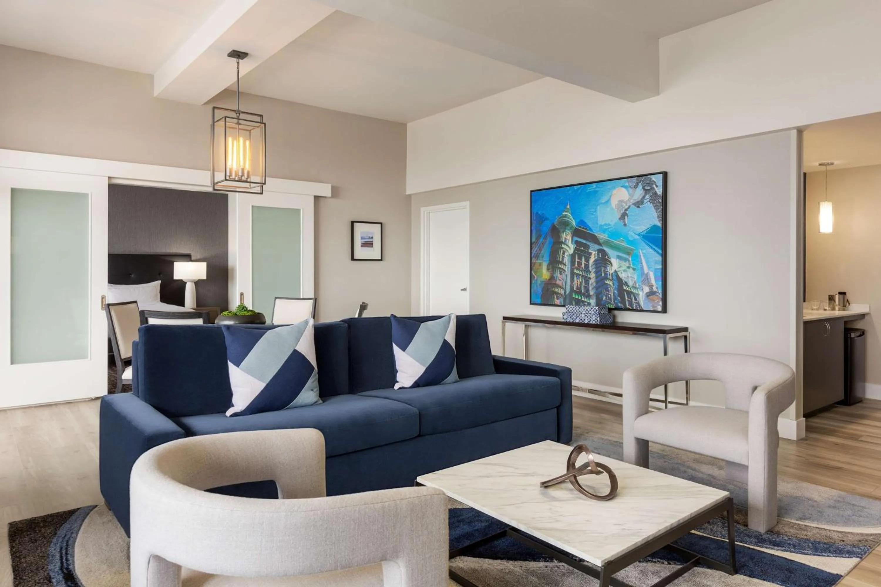 Living room in Hilton San Francisco Financial District