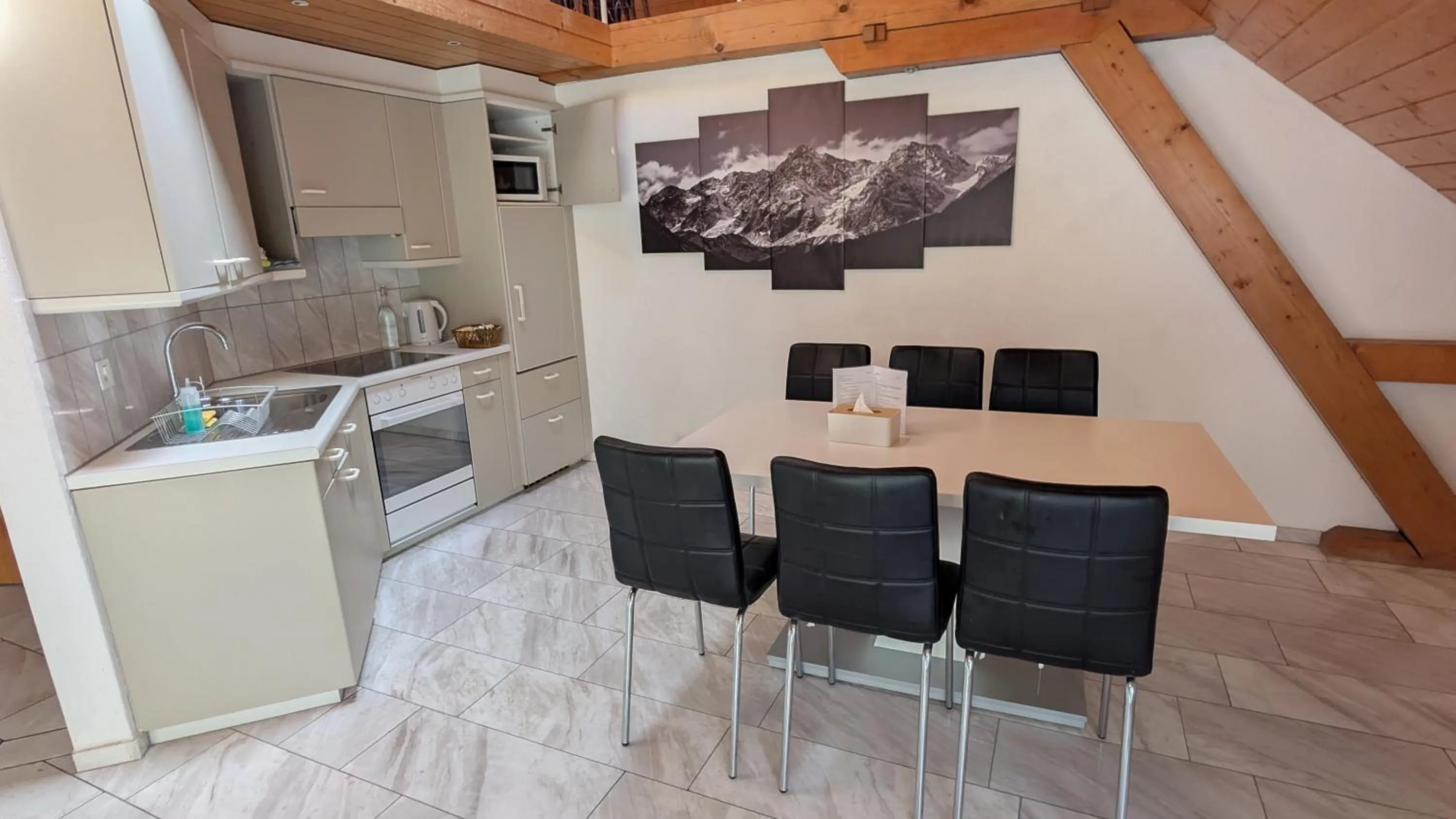 Kitchen or kitchenette in Hotel Harder Minerva