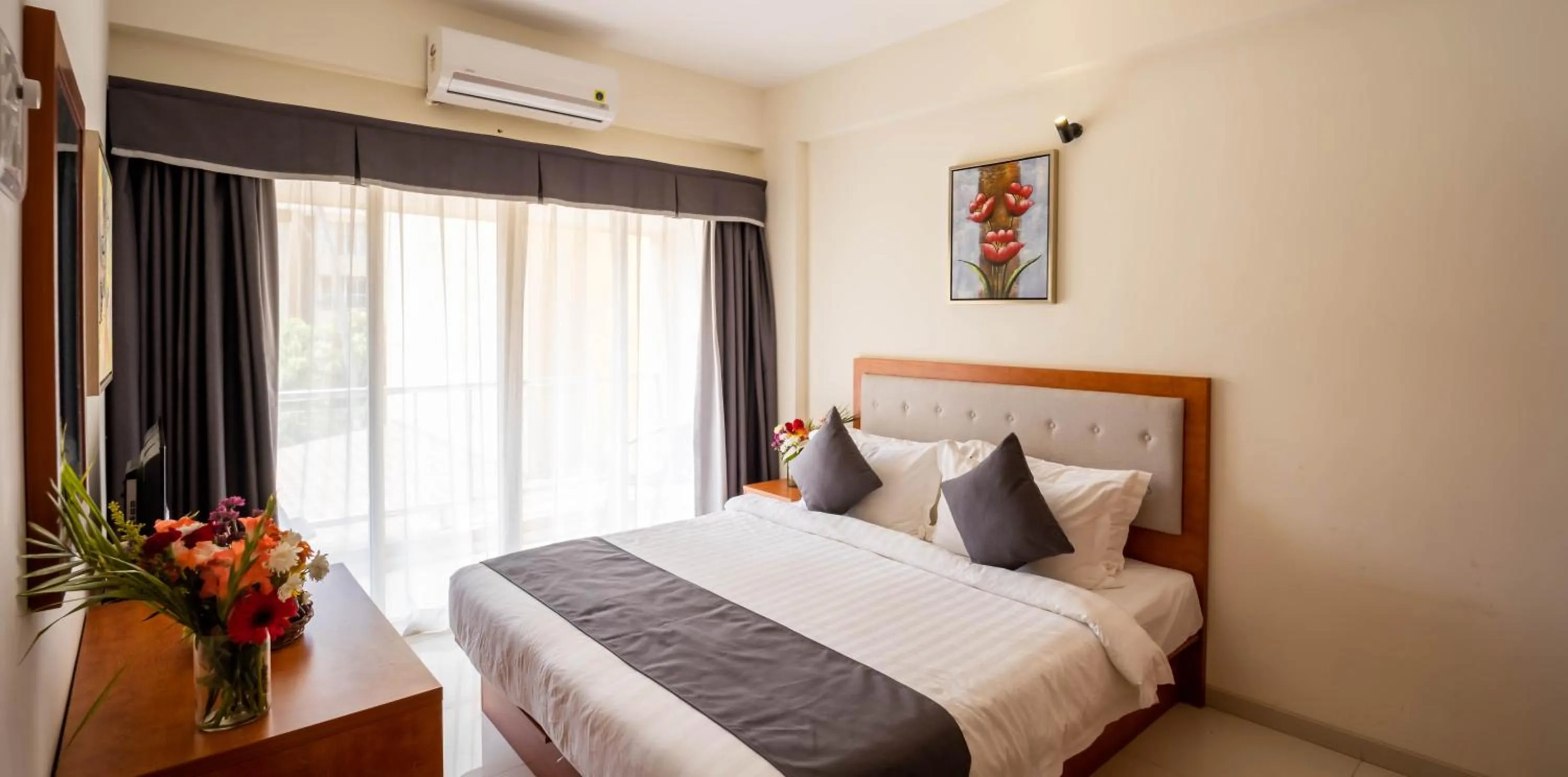 Bedroom in Hotel Reemz Beach Heaven , Anjuna