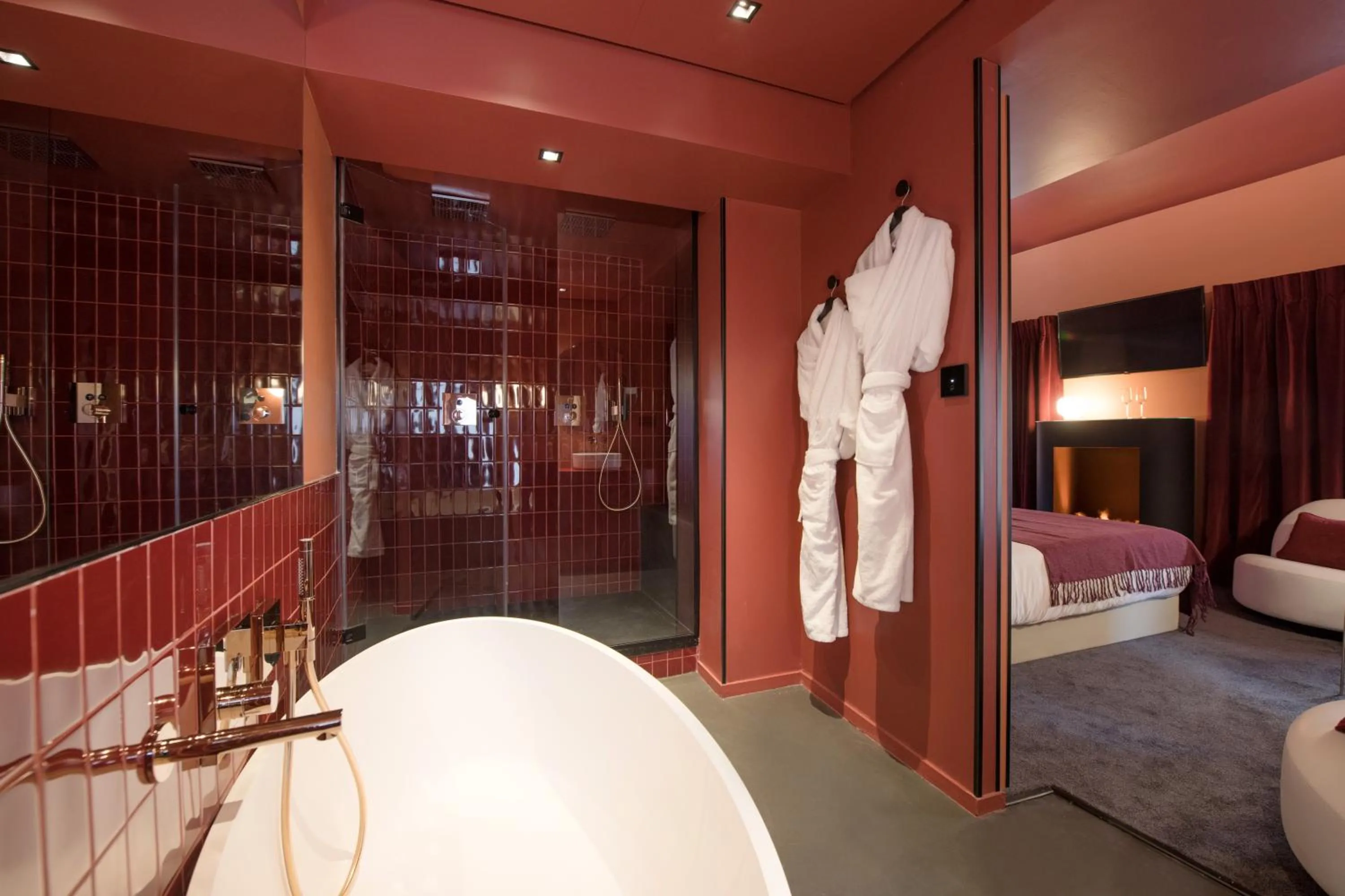 Bathroom, Bed in MiHotel Tour Rose
