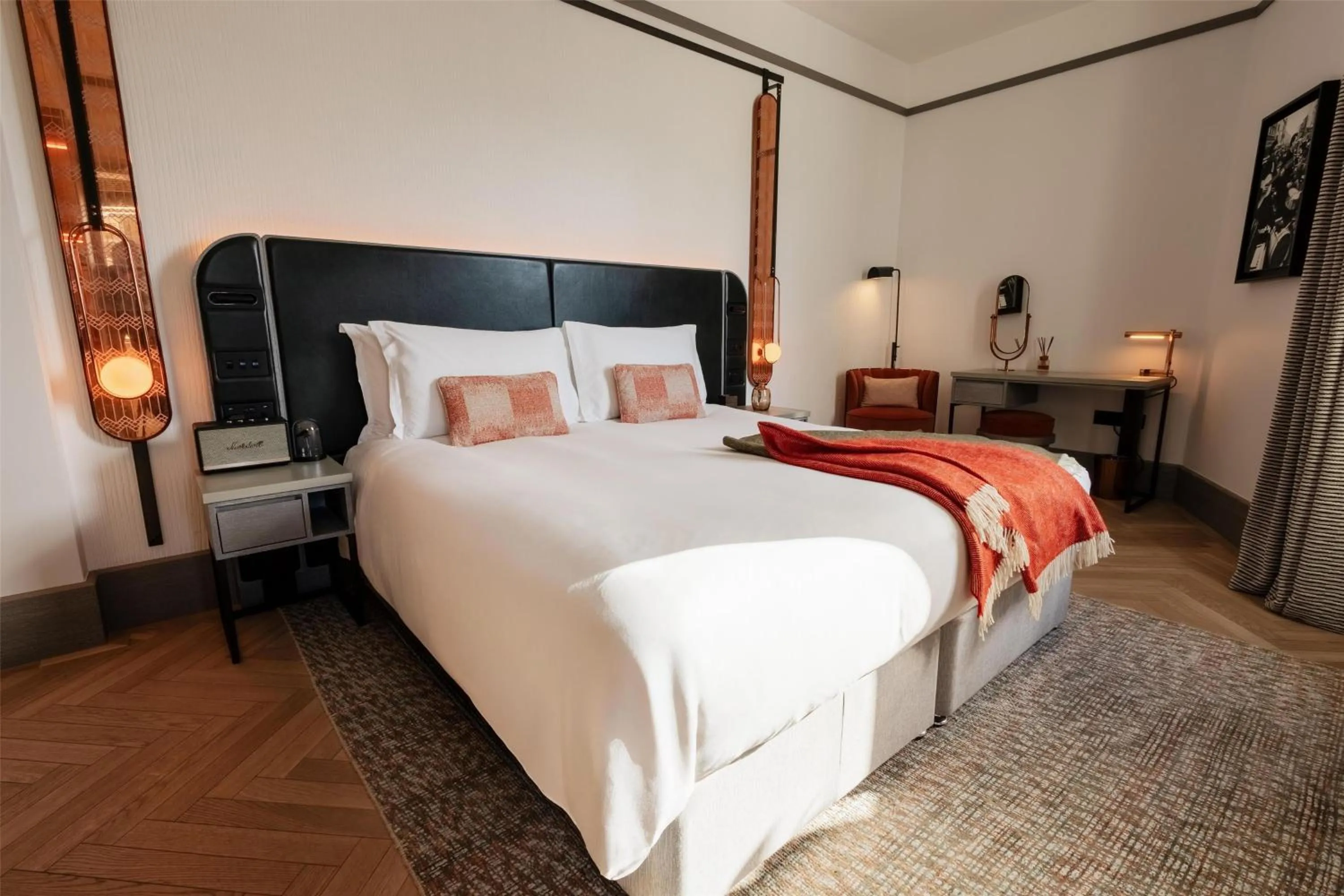 Bed in Hart Shoreditch Hotel London, Curio Collection by Hilton