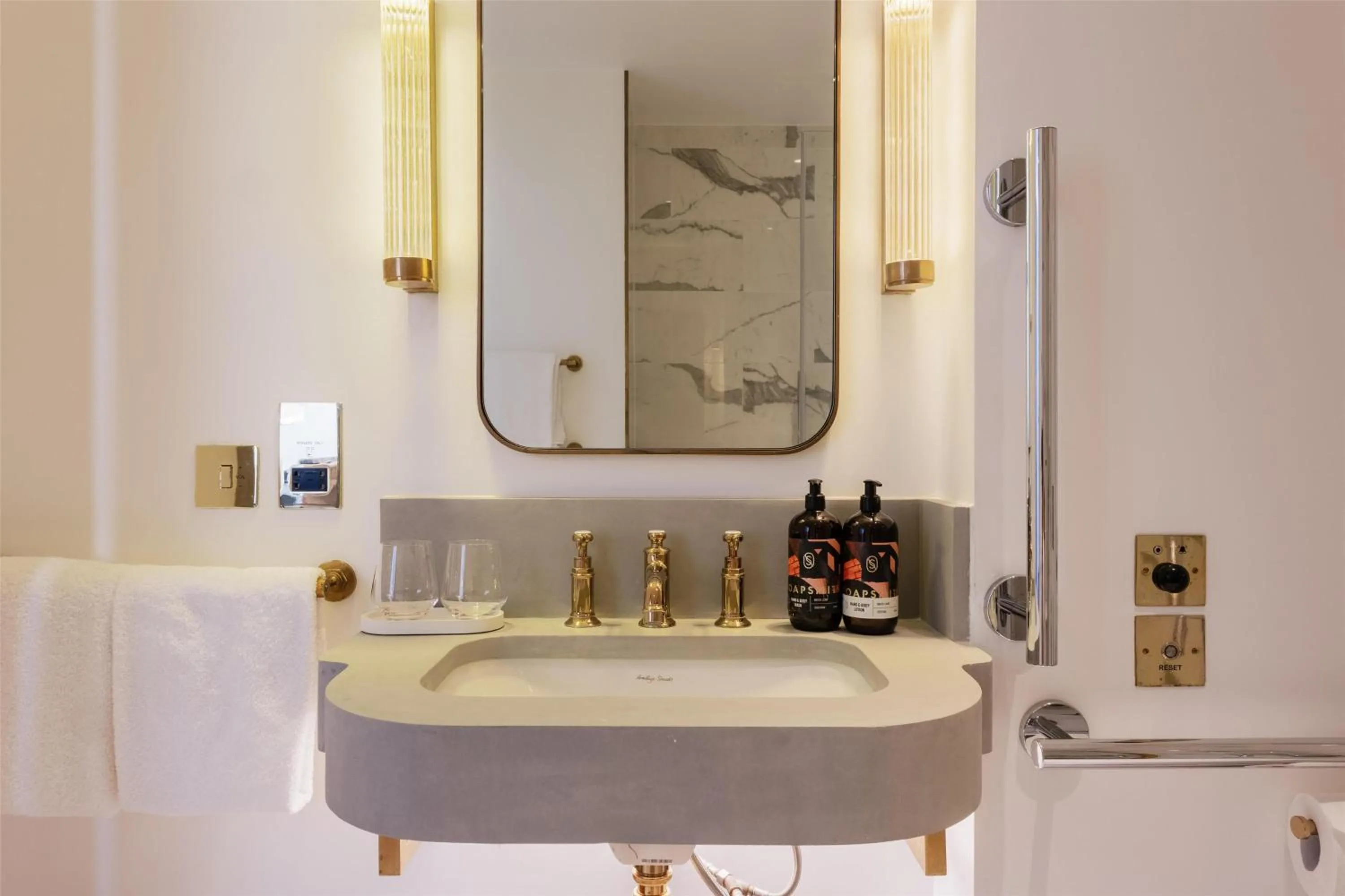 Bathroom in Hart Shoreditch Hotel London, Curio Collection by Hilton