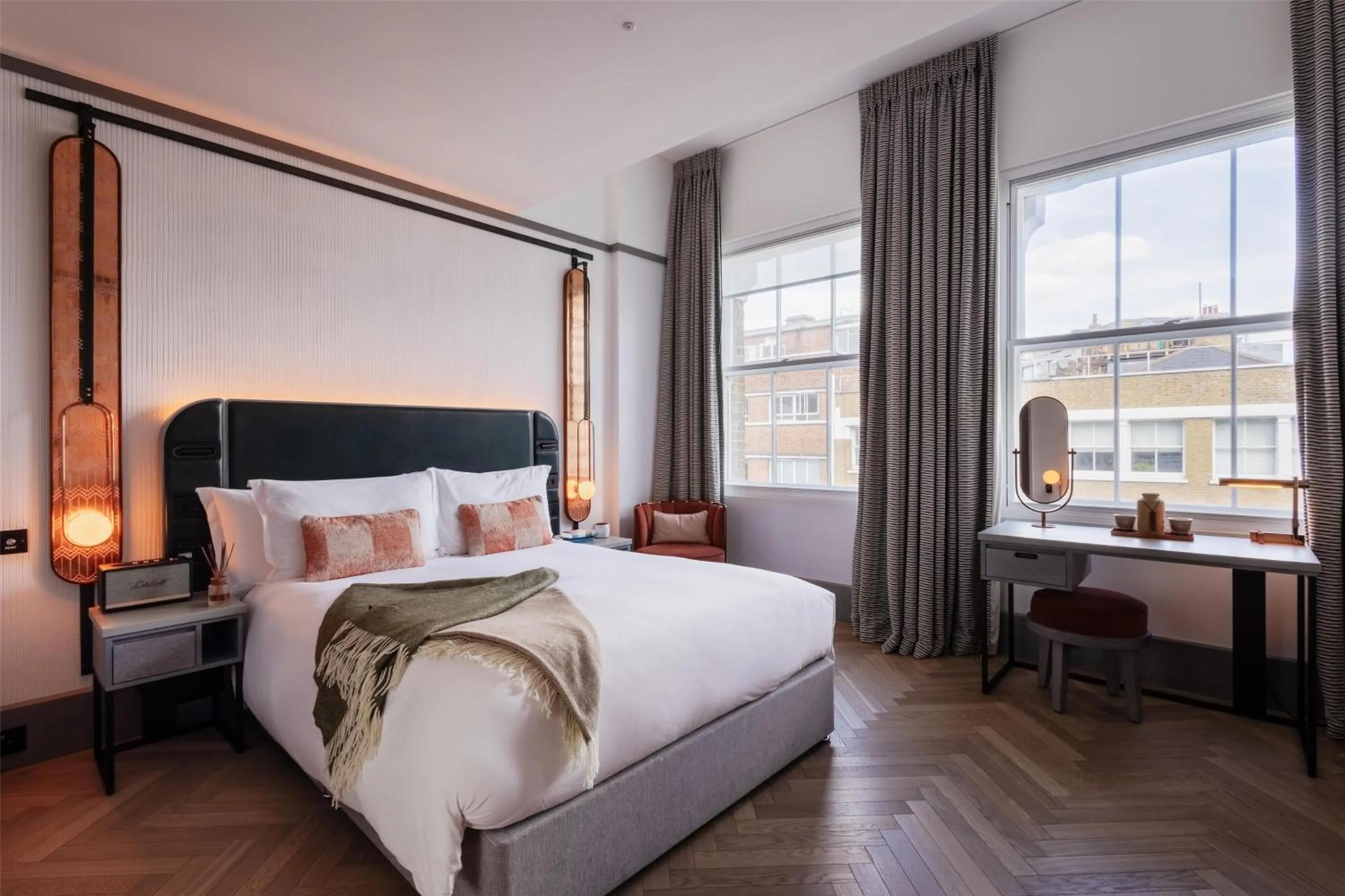 Bed in Hart Shoreditch Hotel London, Curio Collection by Hilton