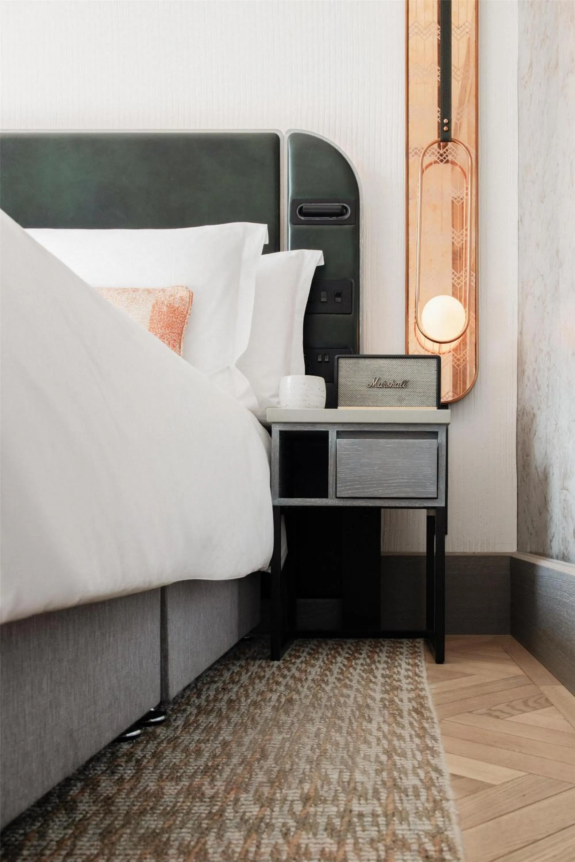 Bed in Hart Shoreditch Hotel London, Curio Collection by Hilton