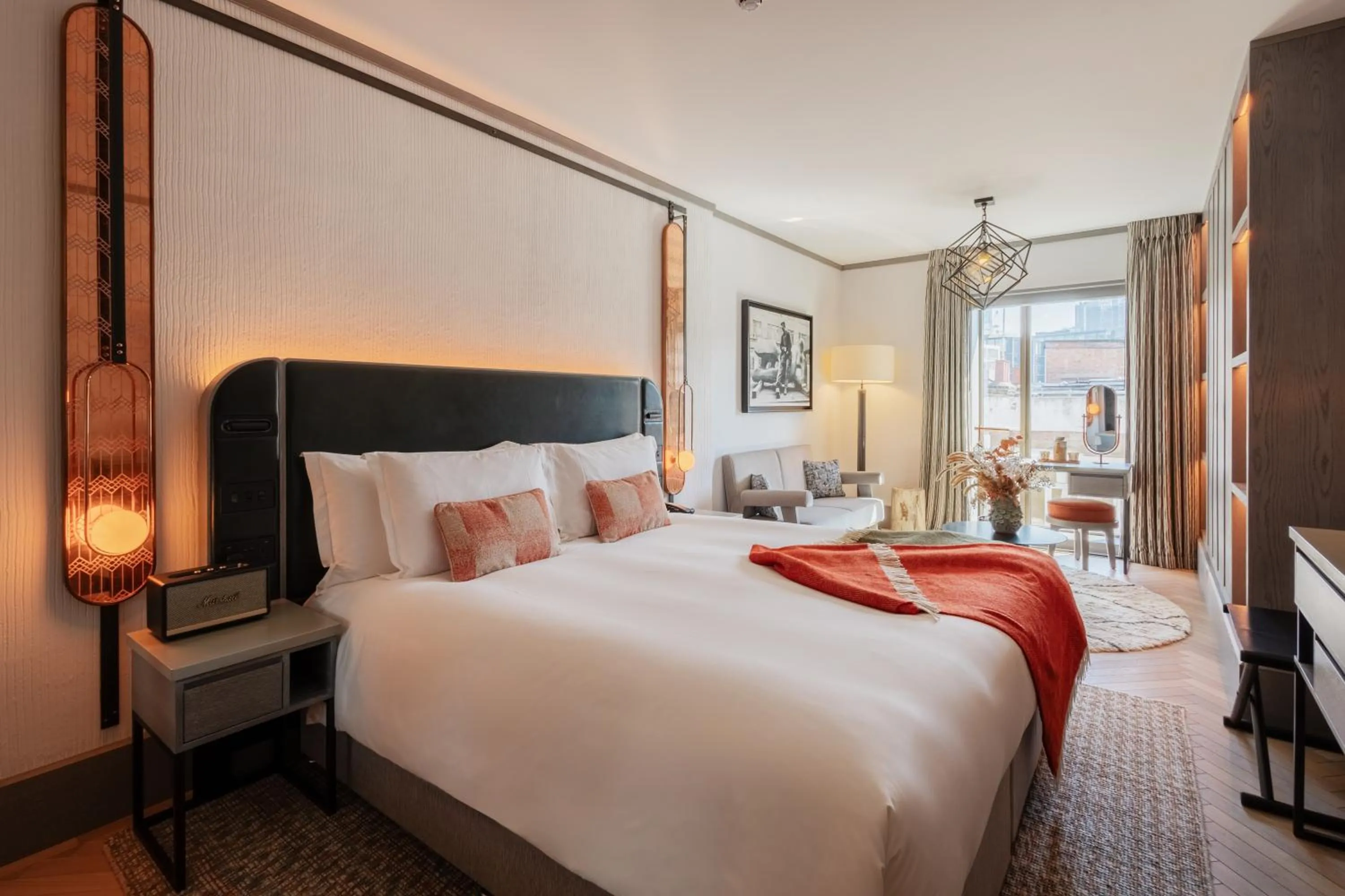 Bed in Hart Shoreditch Hotel London, Curio Collection by Hilton