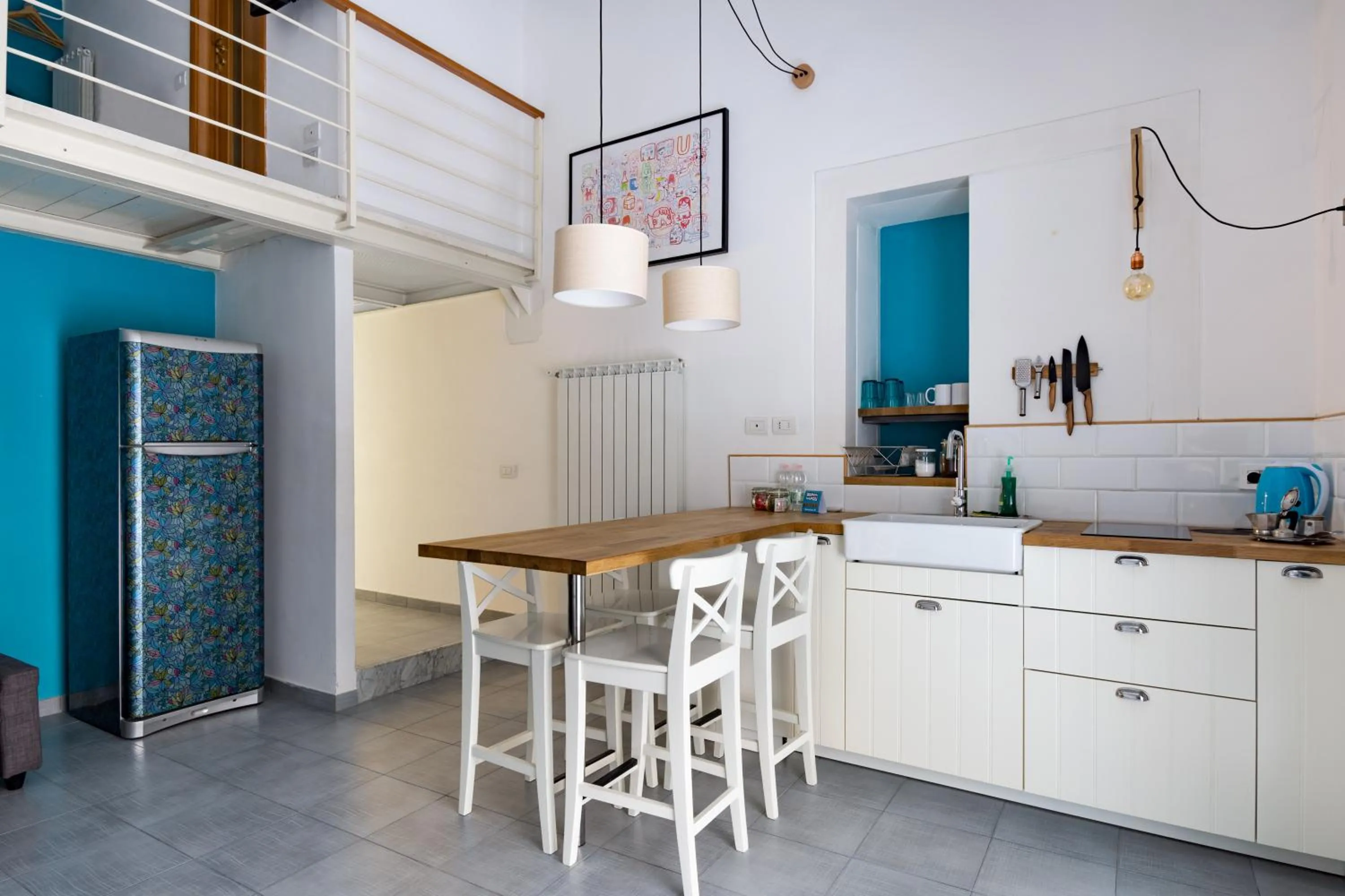 Kitchen or kitchenette in Napoli Napoli Rooms