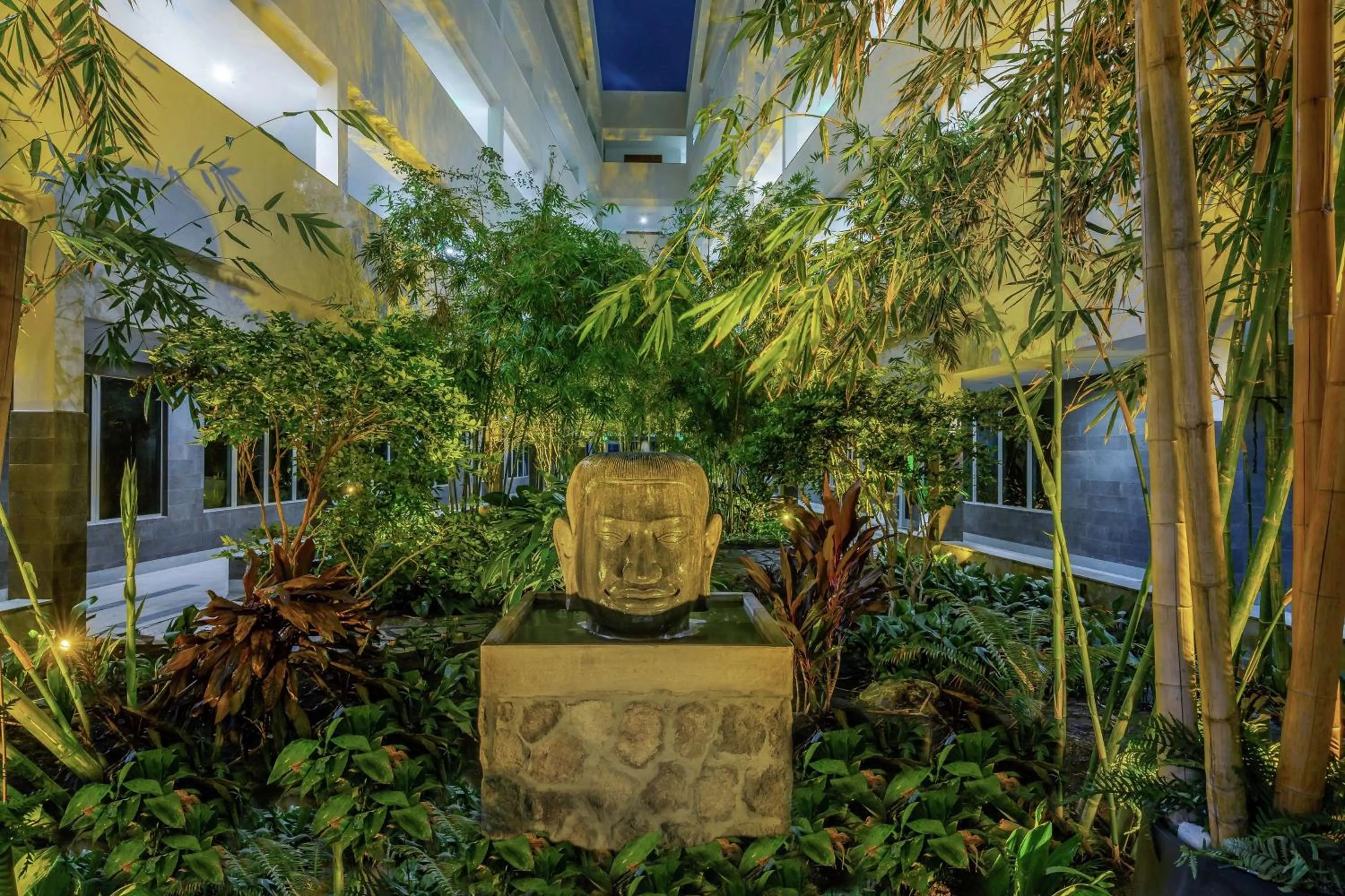Inner courtyard view in Koi Resort Saint Kitts, Curio Collection by Hilton