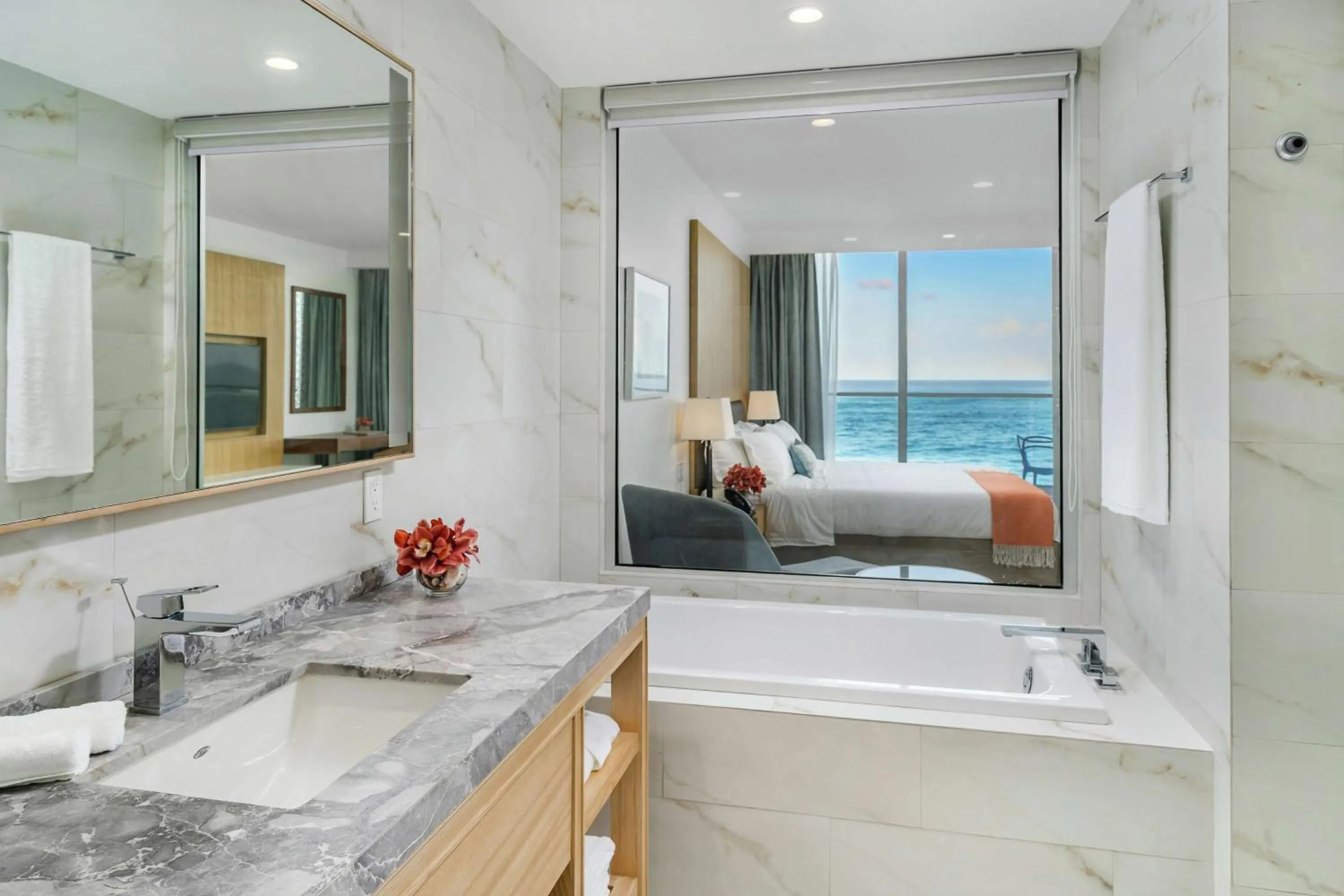 Bathroom in Koi Resort Saint Kitts, Curio Collection by Hilton