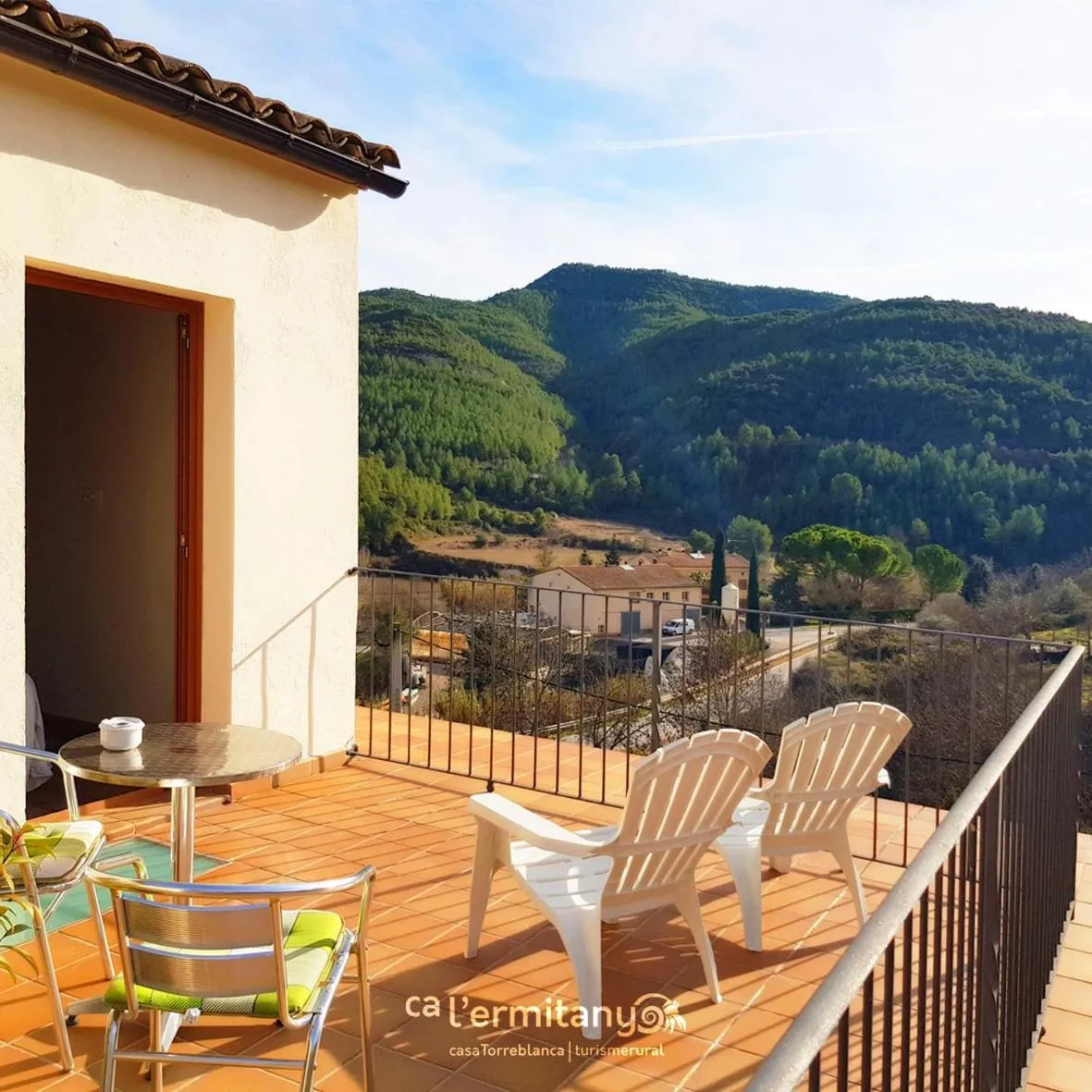 Balcony/Terrace in Ca l' Ermitanyo- Casa Torre Blanca