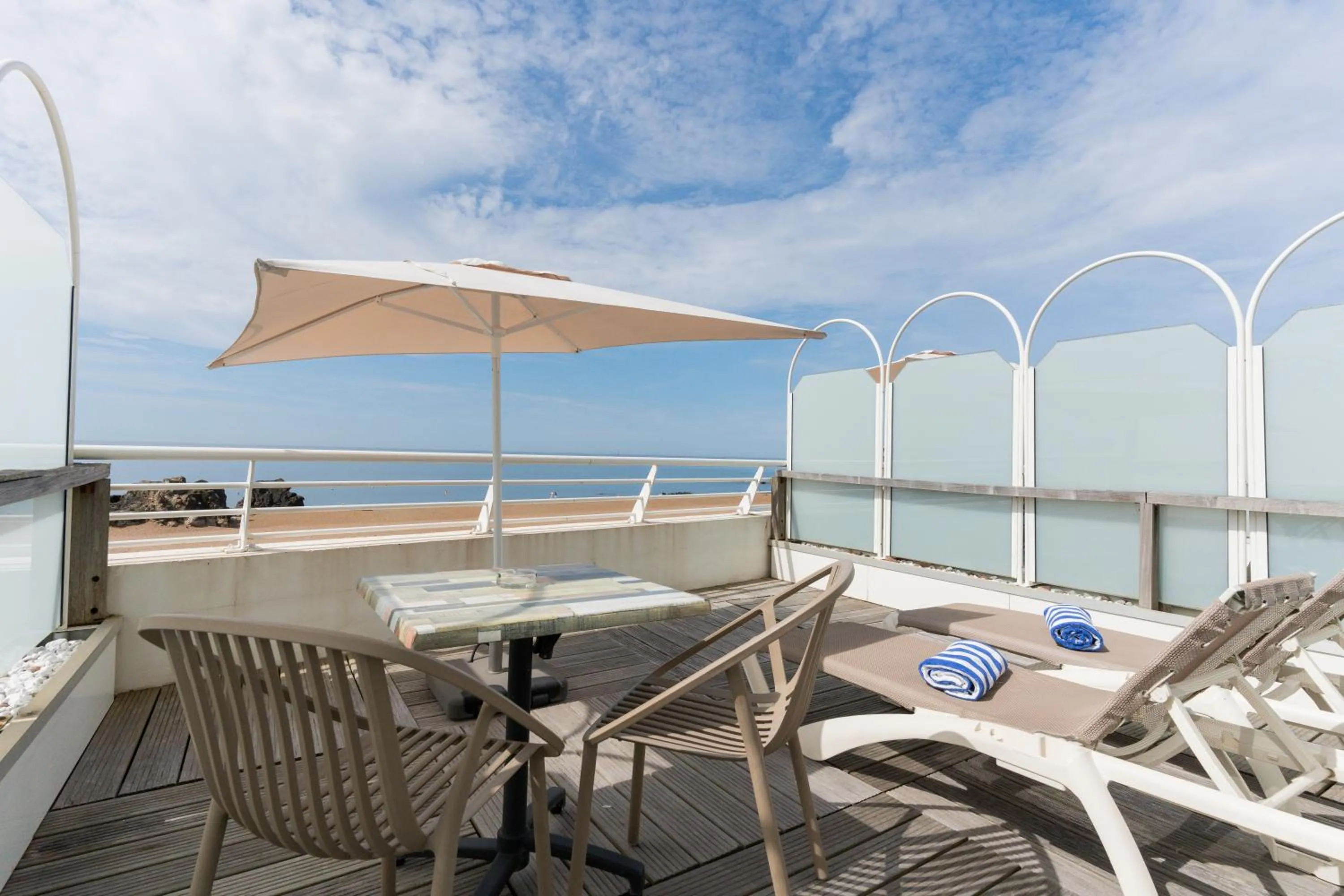 Balcony/Terrace in Best Western Hotel De La Plage Saint Marc sur Mer