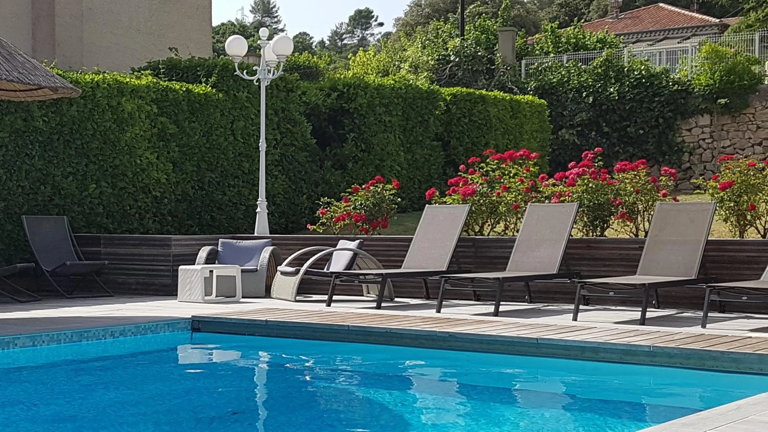 Swimming pool in Hôtel Spa Les Alpes