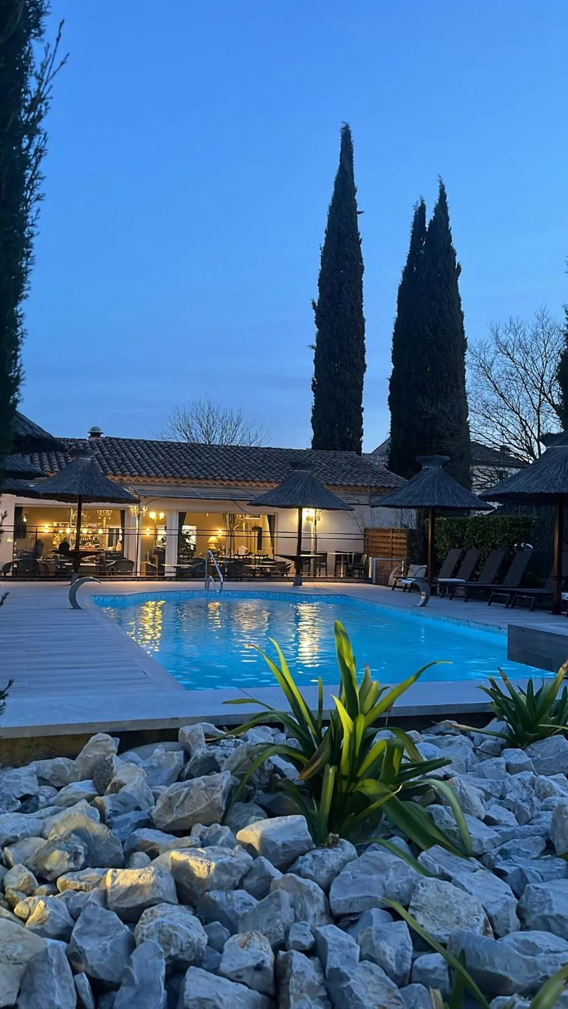 Swimming pool in Hôtel Spa Les Alpes