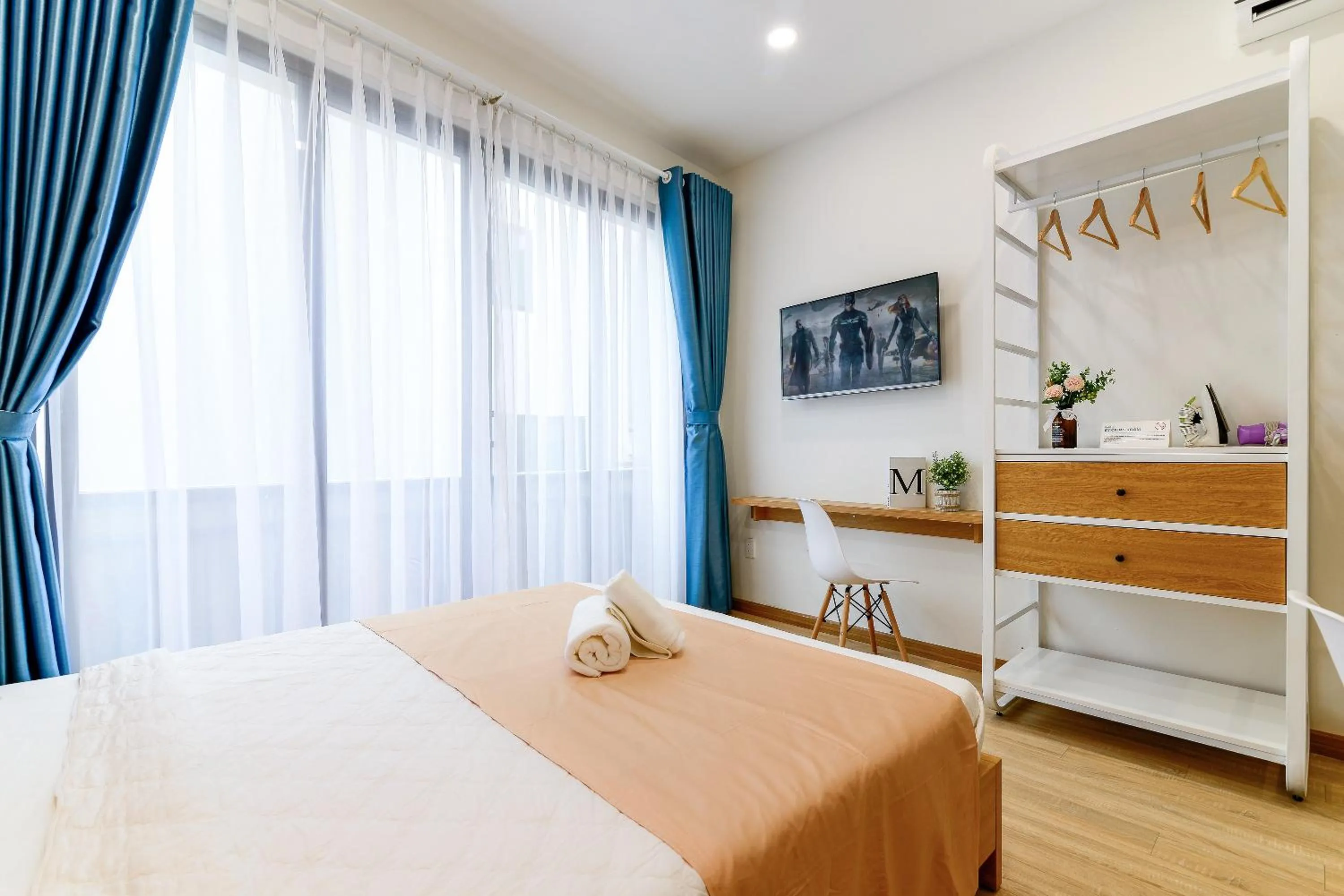 Living room, Bed in Cozrum Homes - Rivera Corner