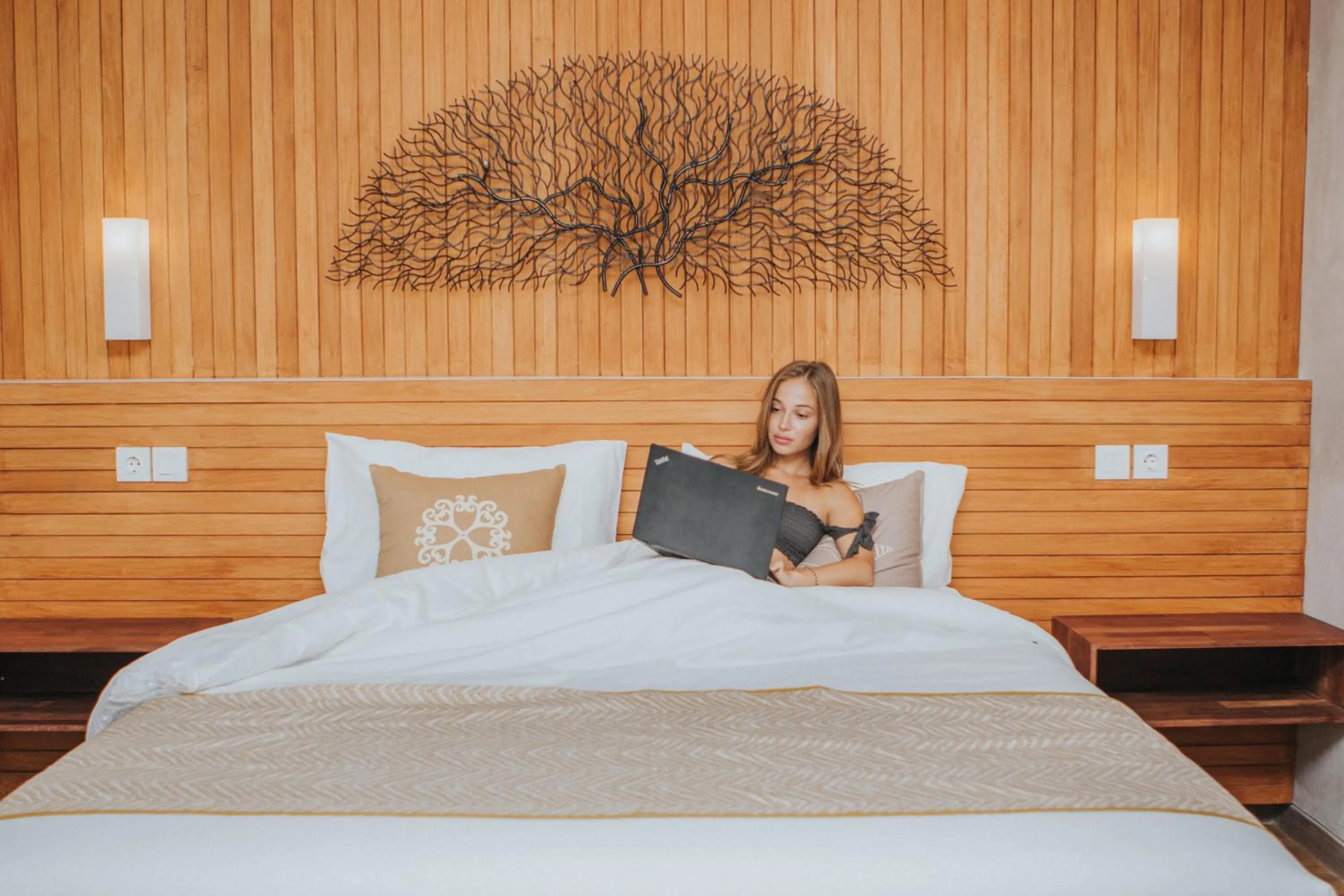 Bedroom, Bed in Kuta Legian Villa by Kamara