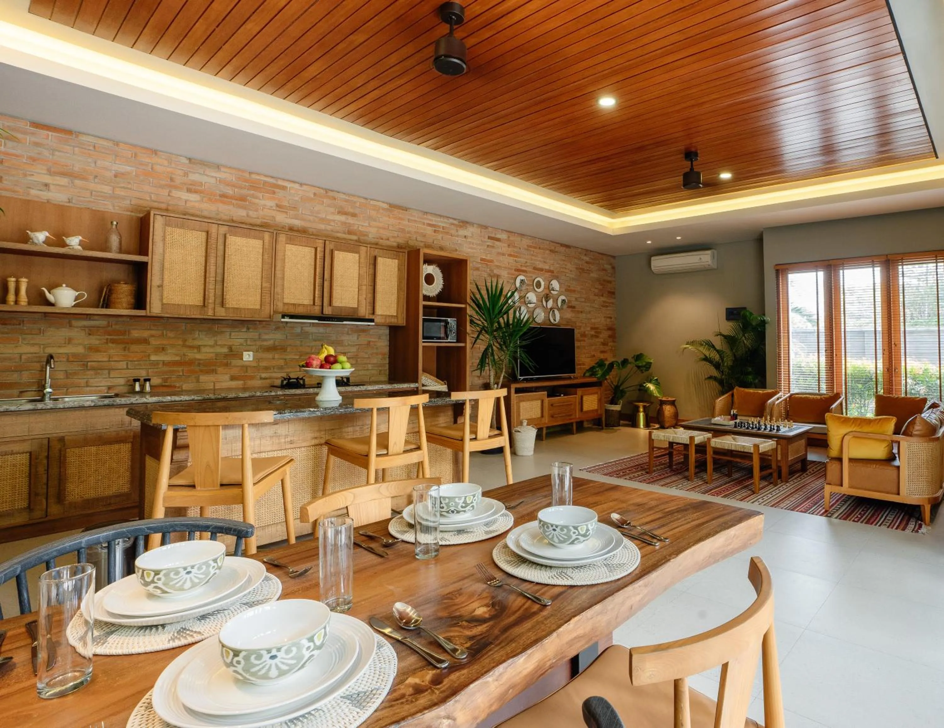 Dining area in Villa Daun Canggu by Premier Hospitality Asia