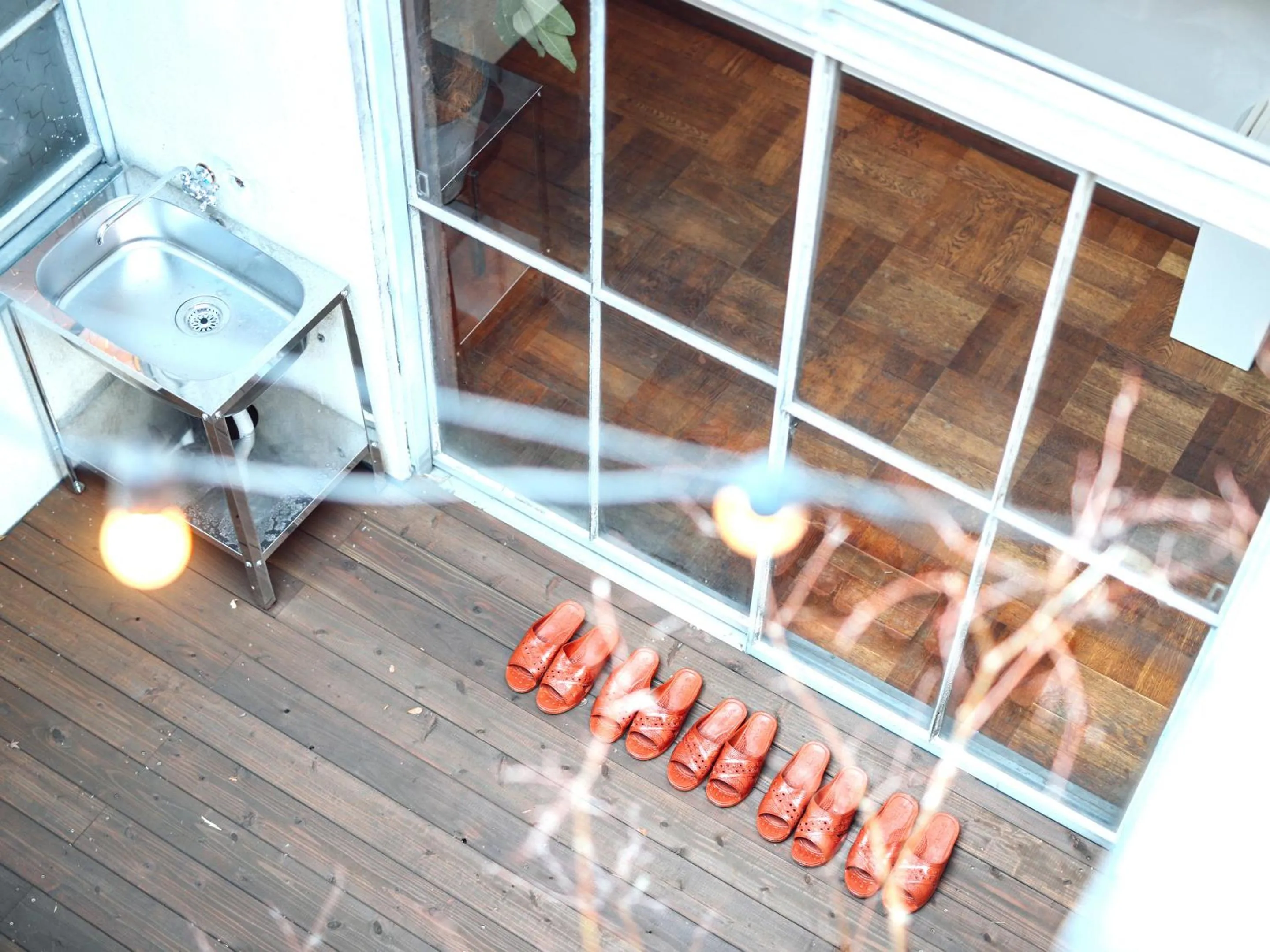 Balcony/Terrace in chAho Hostel Nirasaki / Outdoor Base