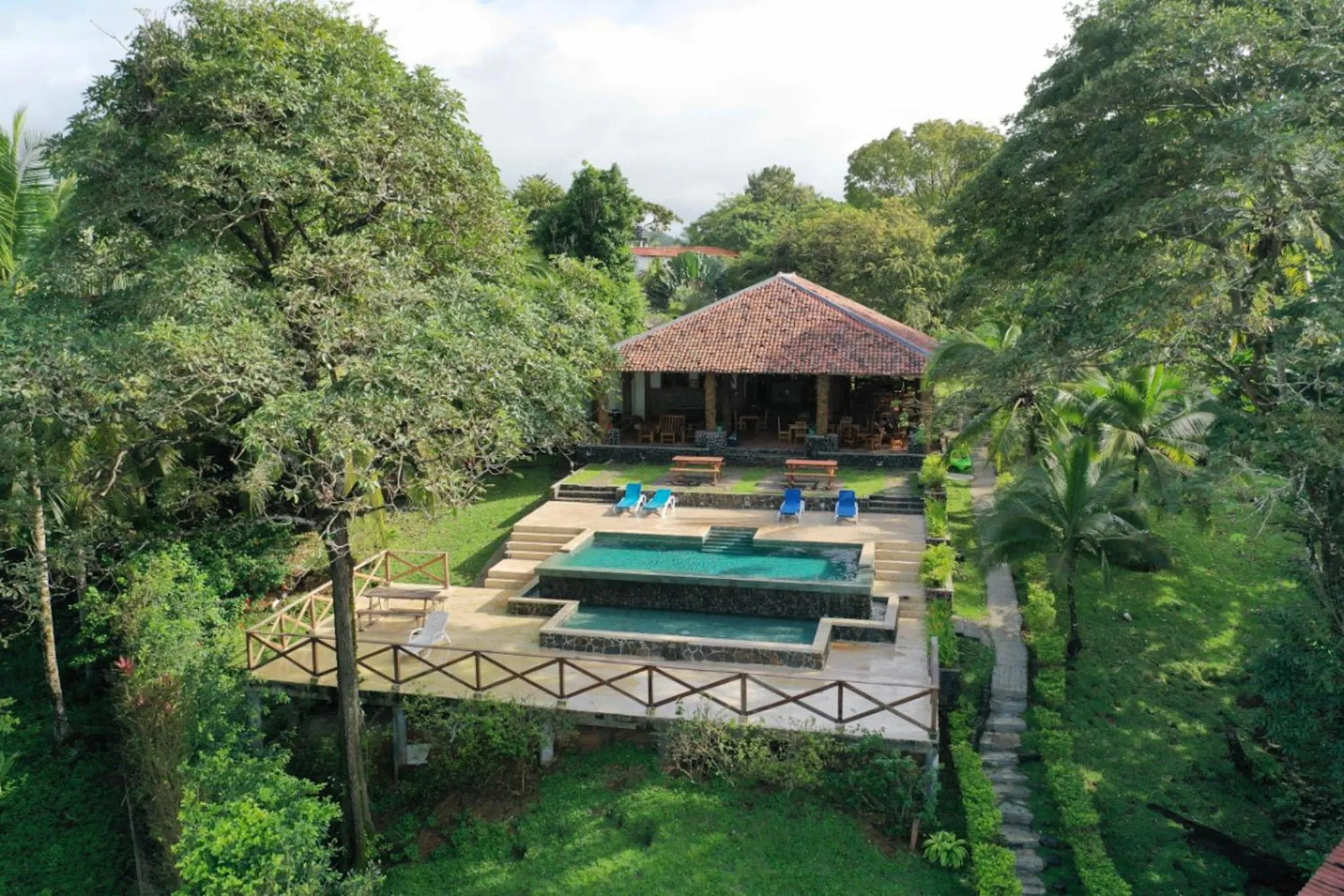 Pool view in Hotel Santa Catalina Panamá