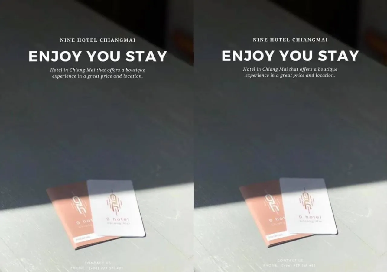 Text overlay in Nine Hotel Chiangmai