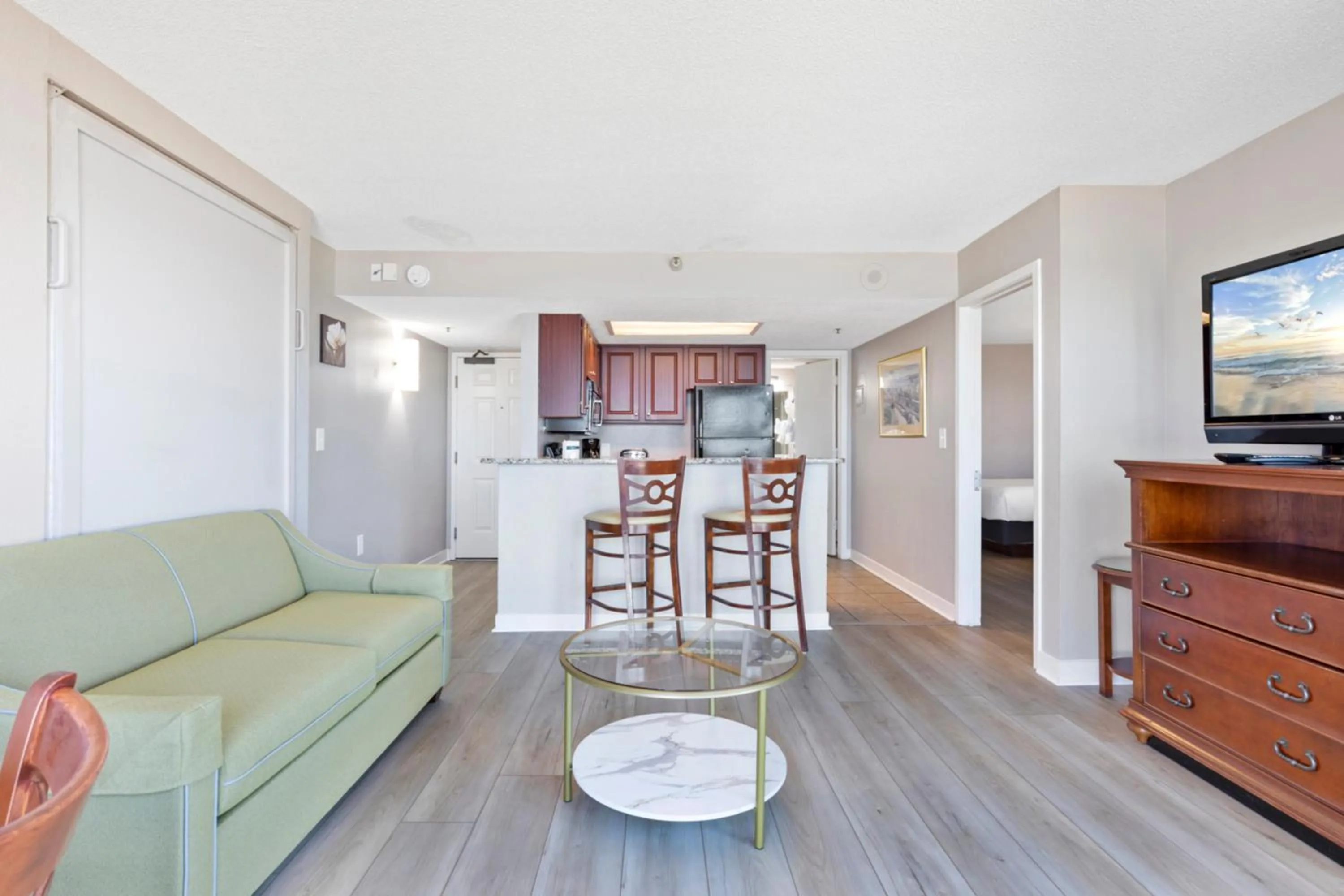 Living room in Ocean-Front Condos at Patricia Grand