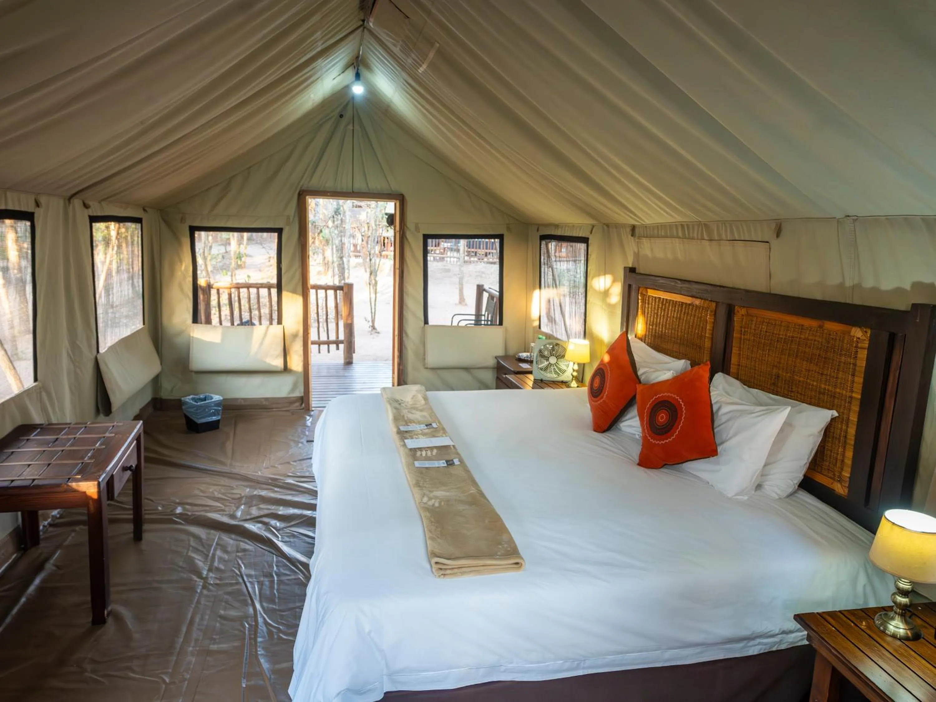 Bed in Buffalo Rock Tented Camp