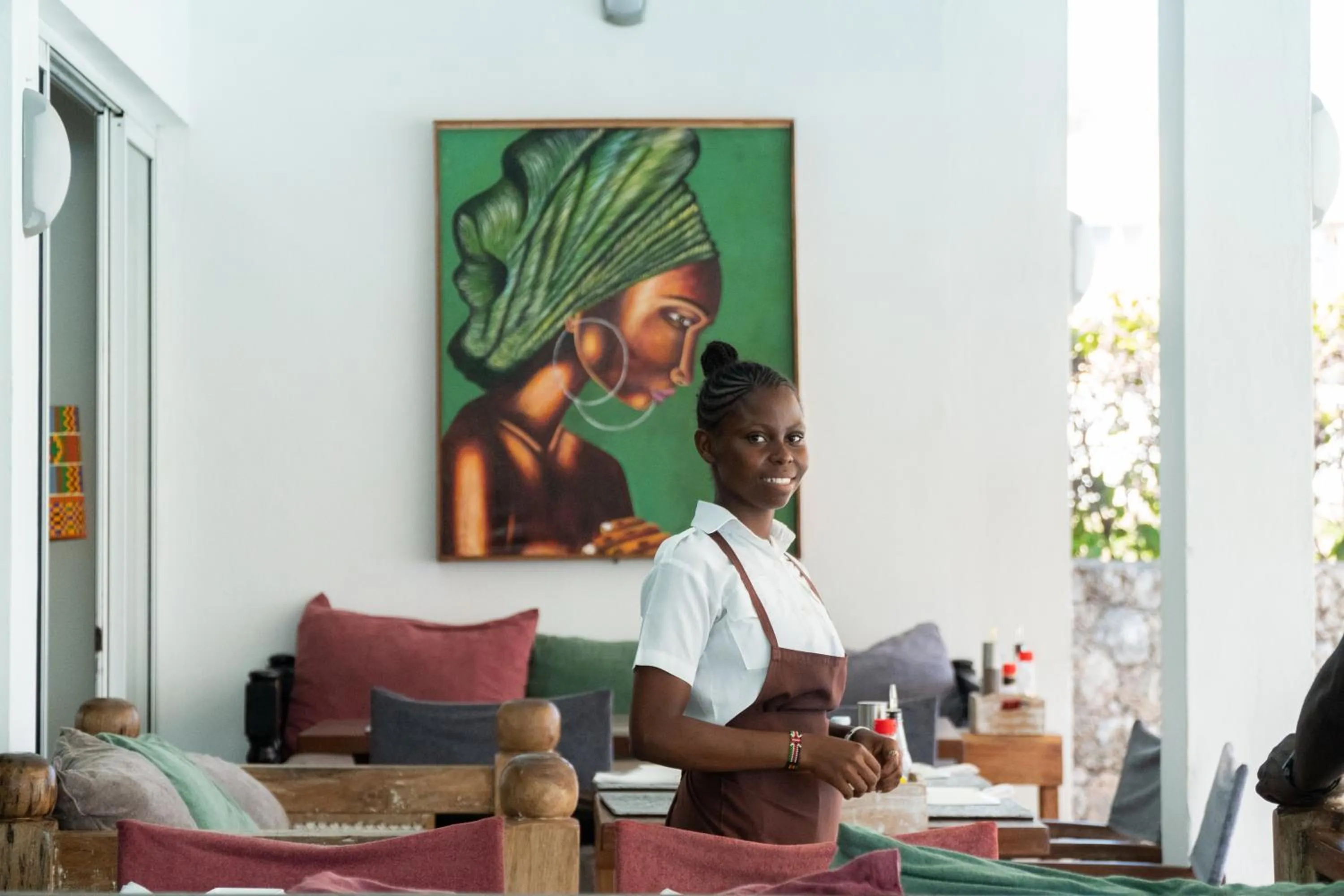 People in Visiwa Beach Resort