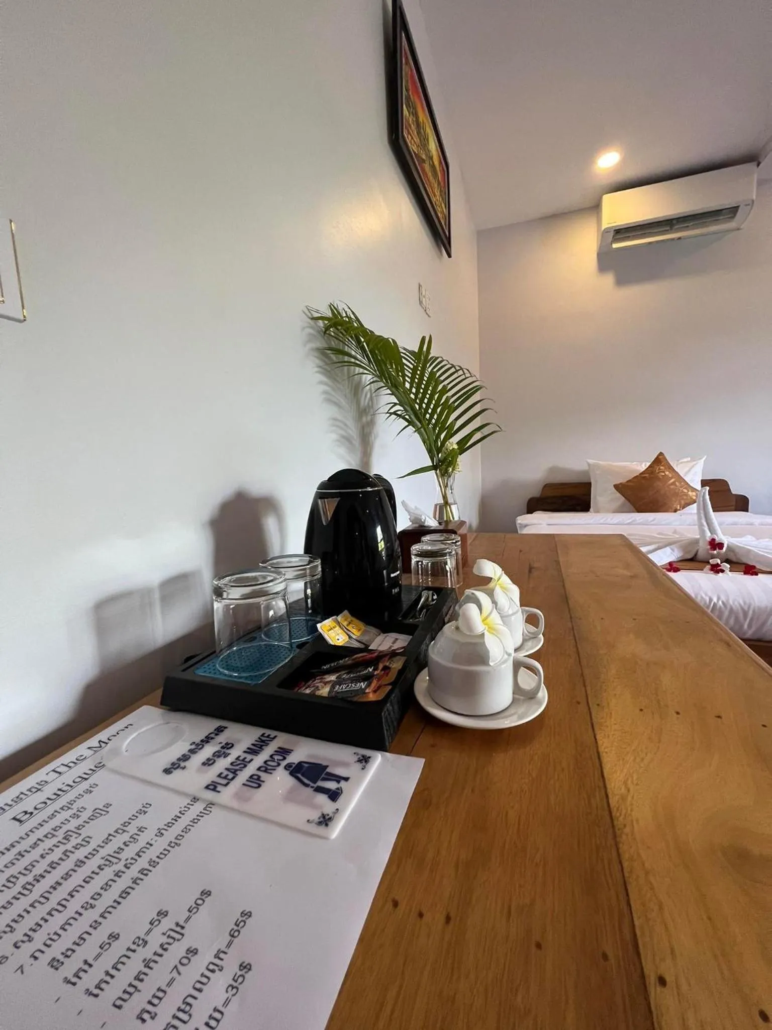 Coffee/tea facilities, Bed in The Moon Kampot Boutique