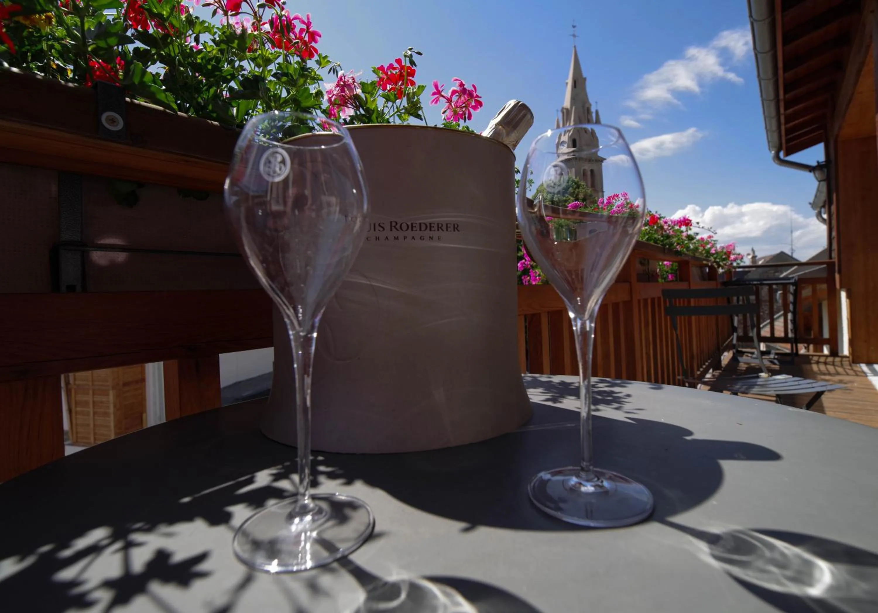 Balcony/Terrace in Logis Hôtel & Spa Les Autanes