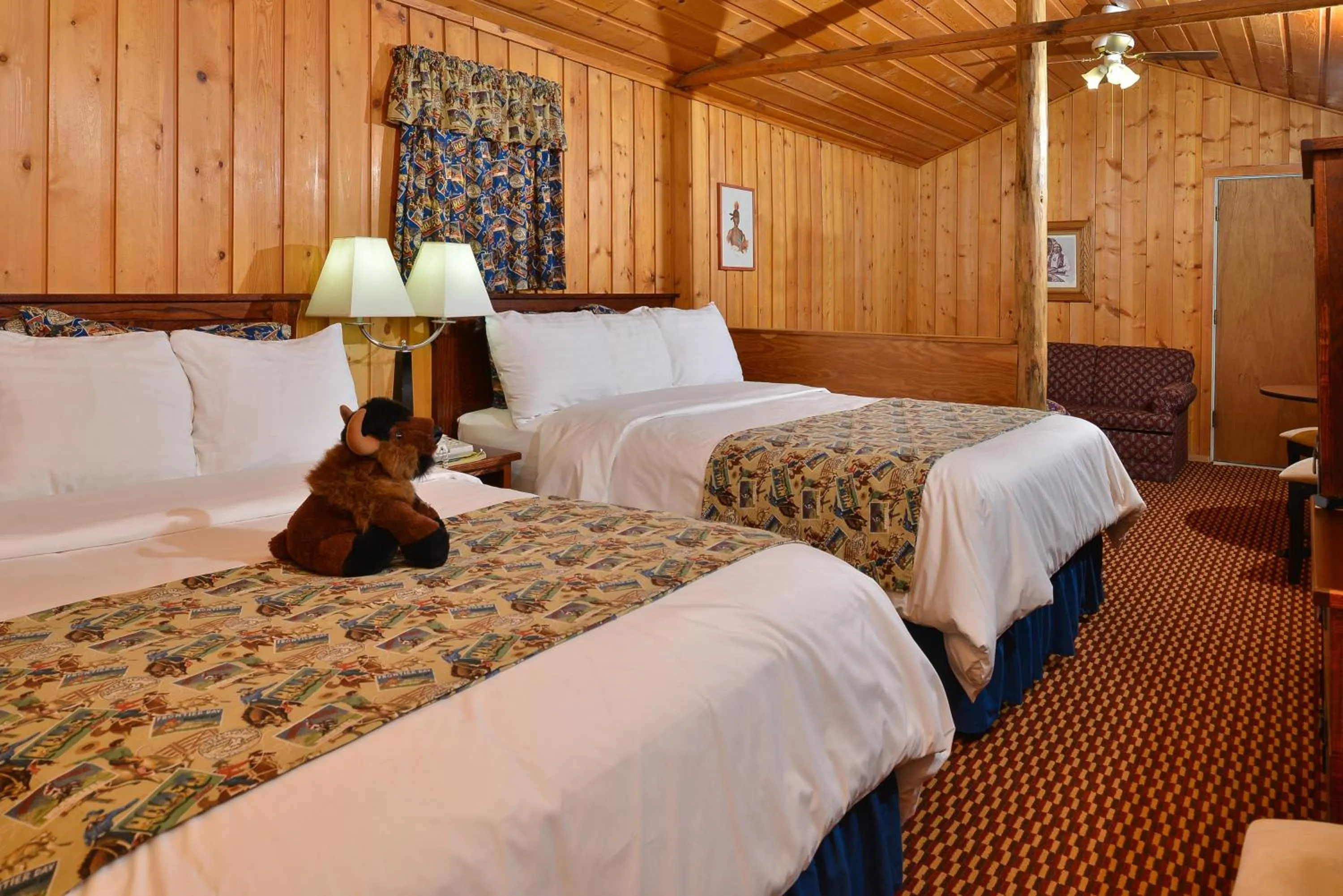 Bed in Buffalo Bill Cabin Village
