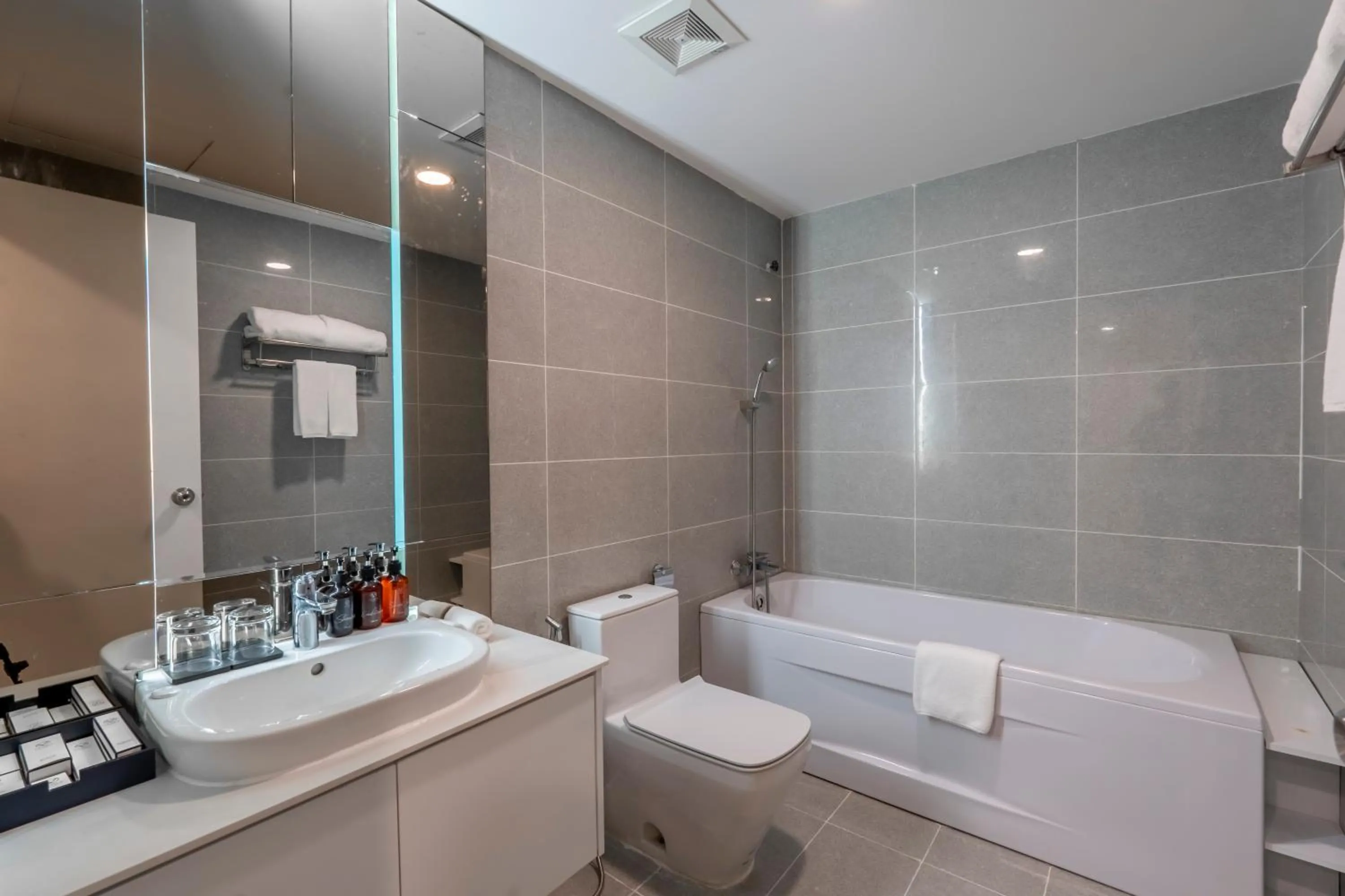 Bathroom in La Vela Saigon Hotel