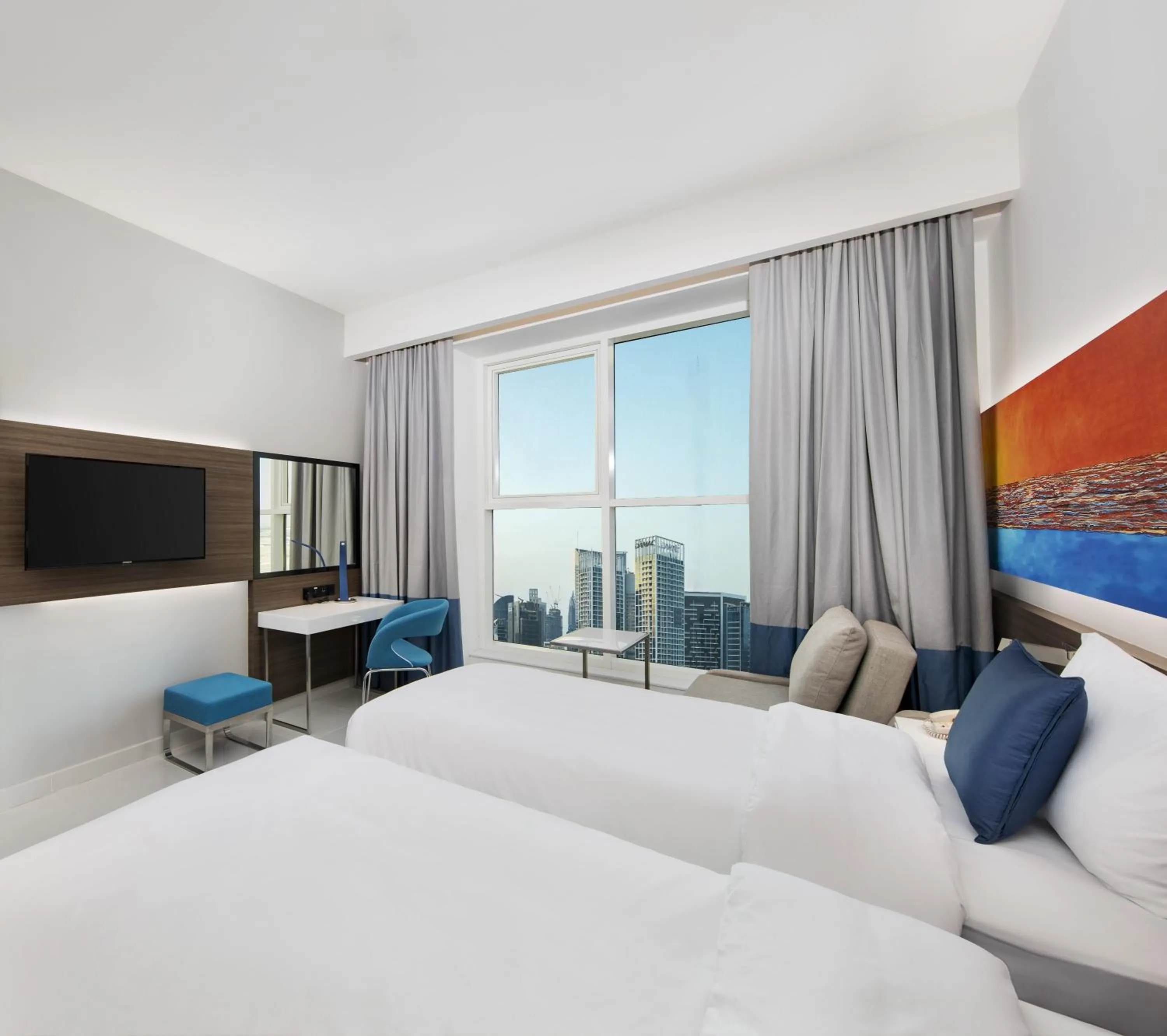 View (from property/room), Bed in Citymax Hotel Business Bay