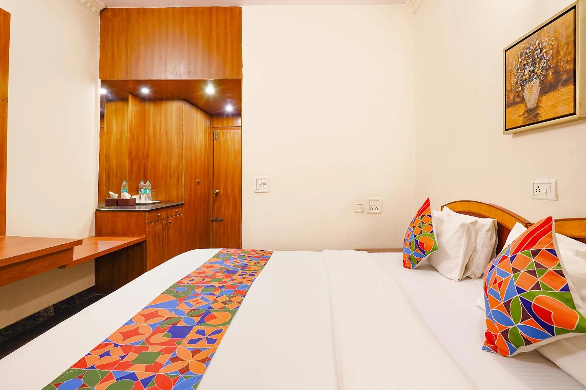 Bed in FabHotel Spiro Grand