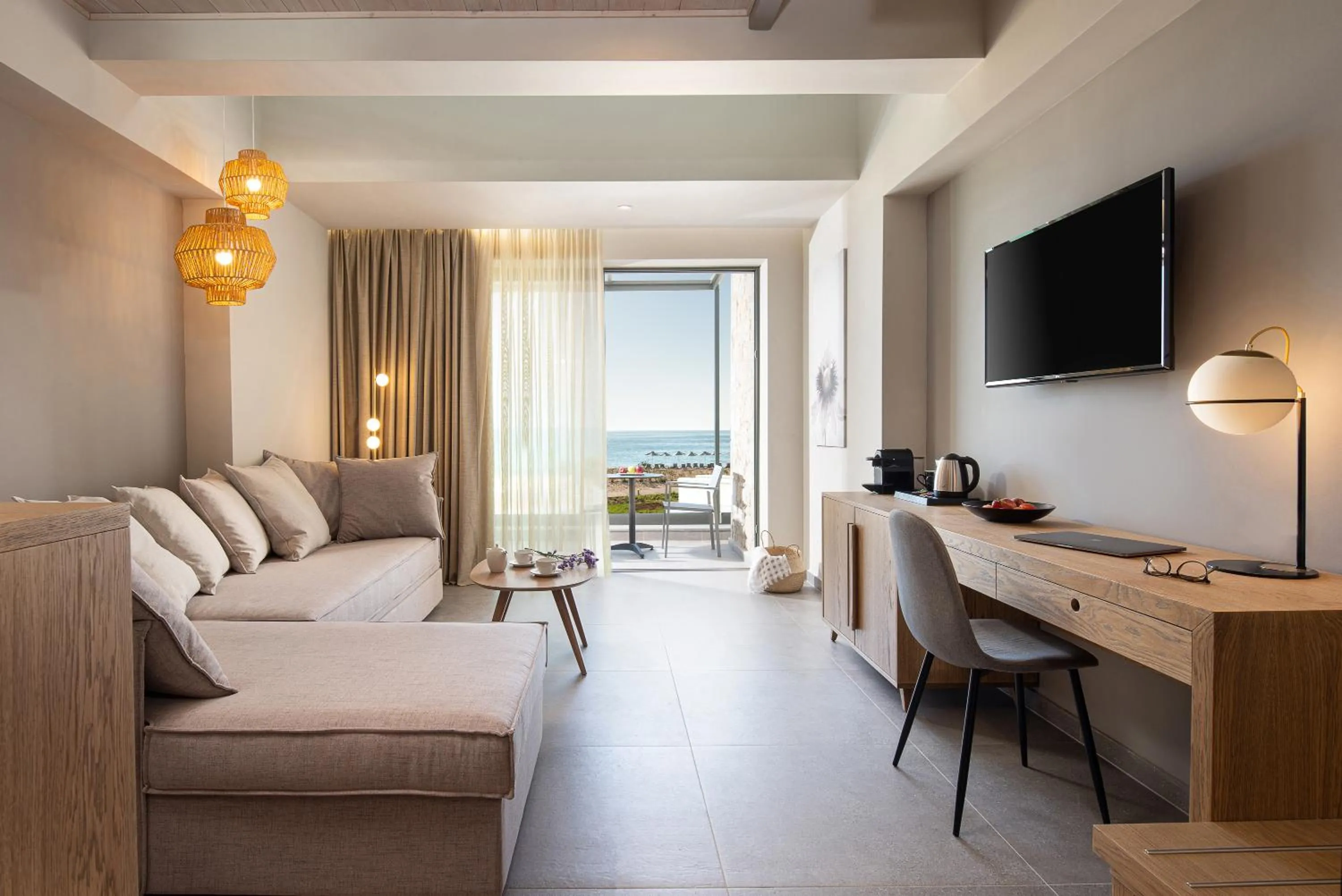 Living room in Portes Lithos Luxury Resort